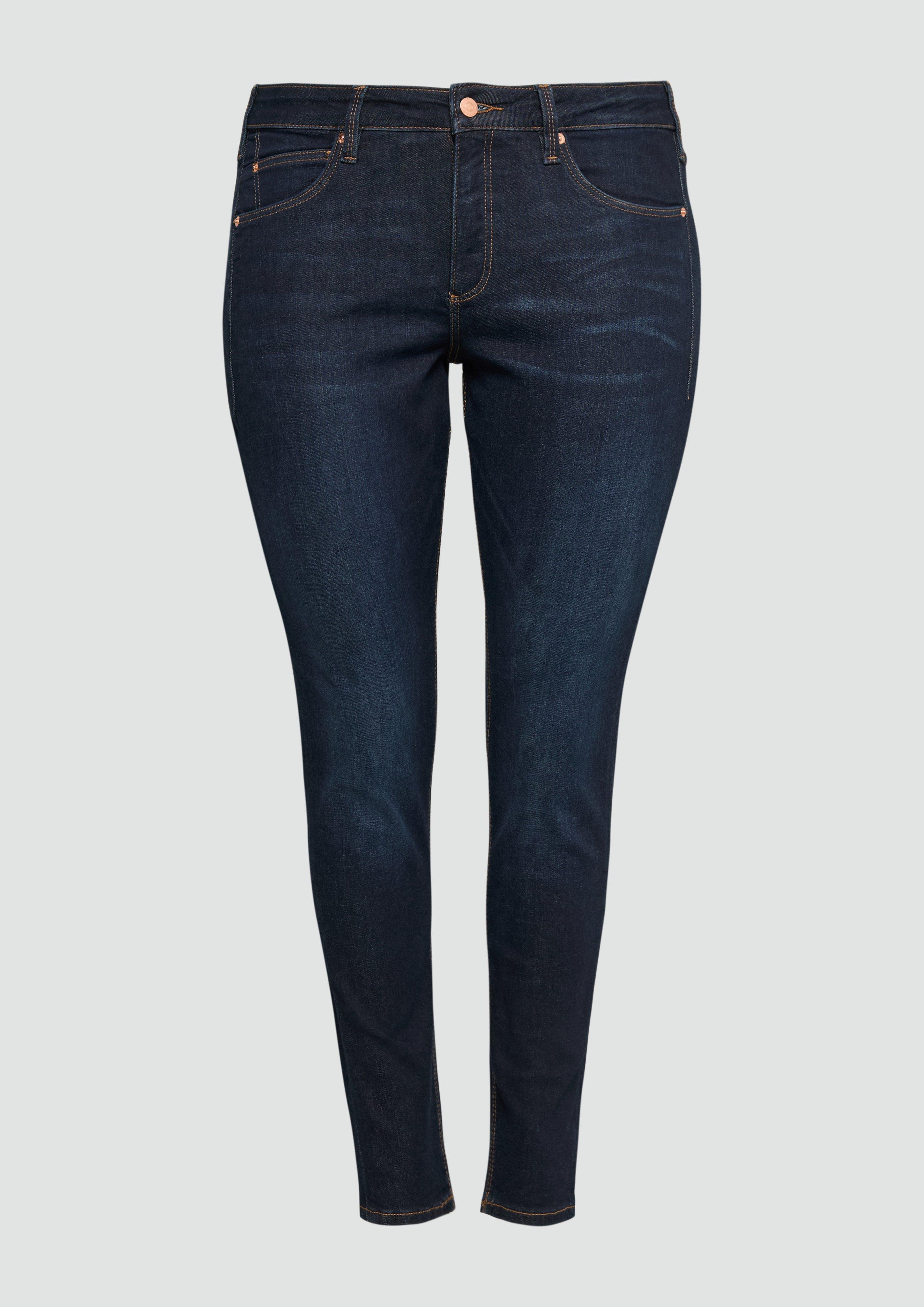 QS - Jeans / Skinny Fit / Mid Rise / Skinny Leg, Damen, blau