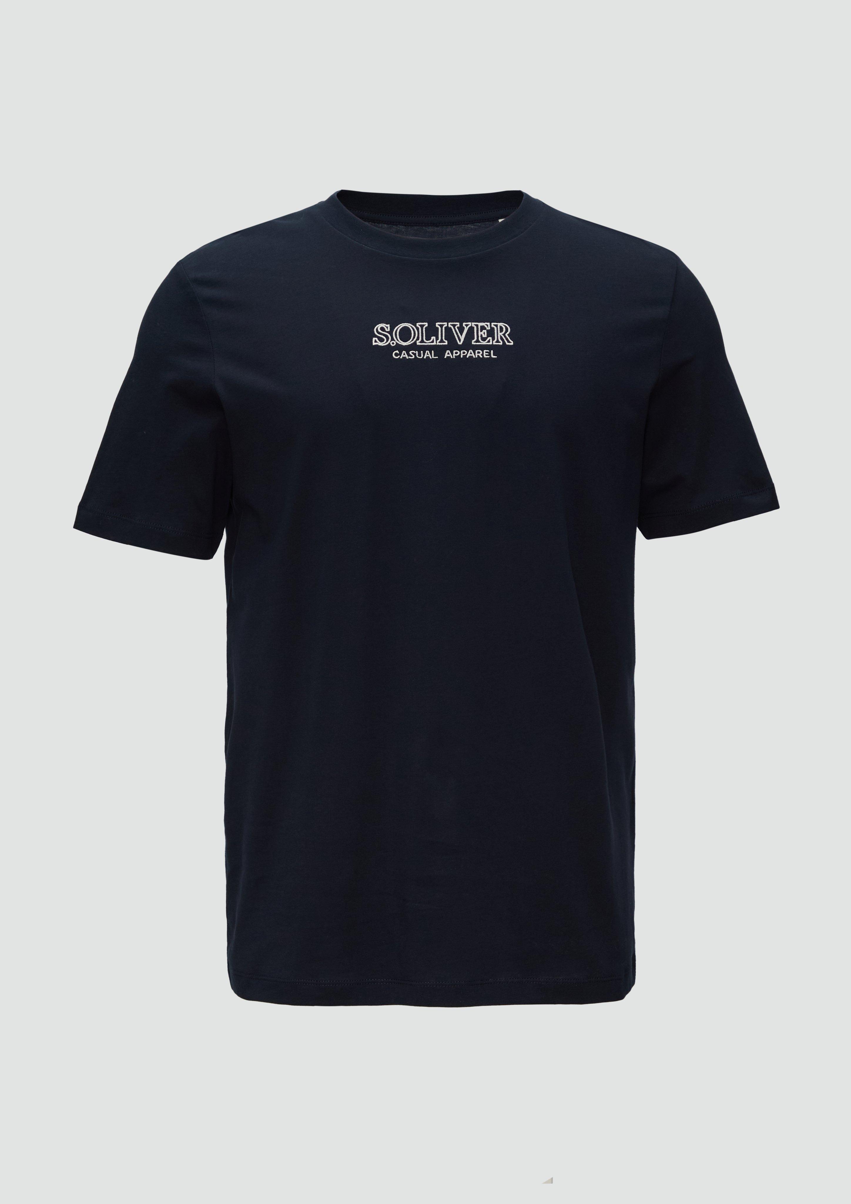 Thumbnail - s.Oliver - T-Shirt mit Logo-Motiven aus reiner Baumwolle, Herren, blau