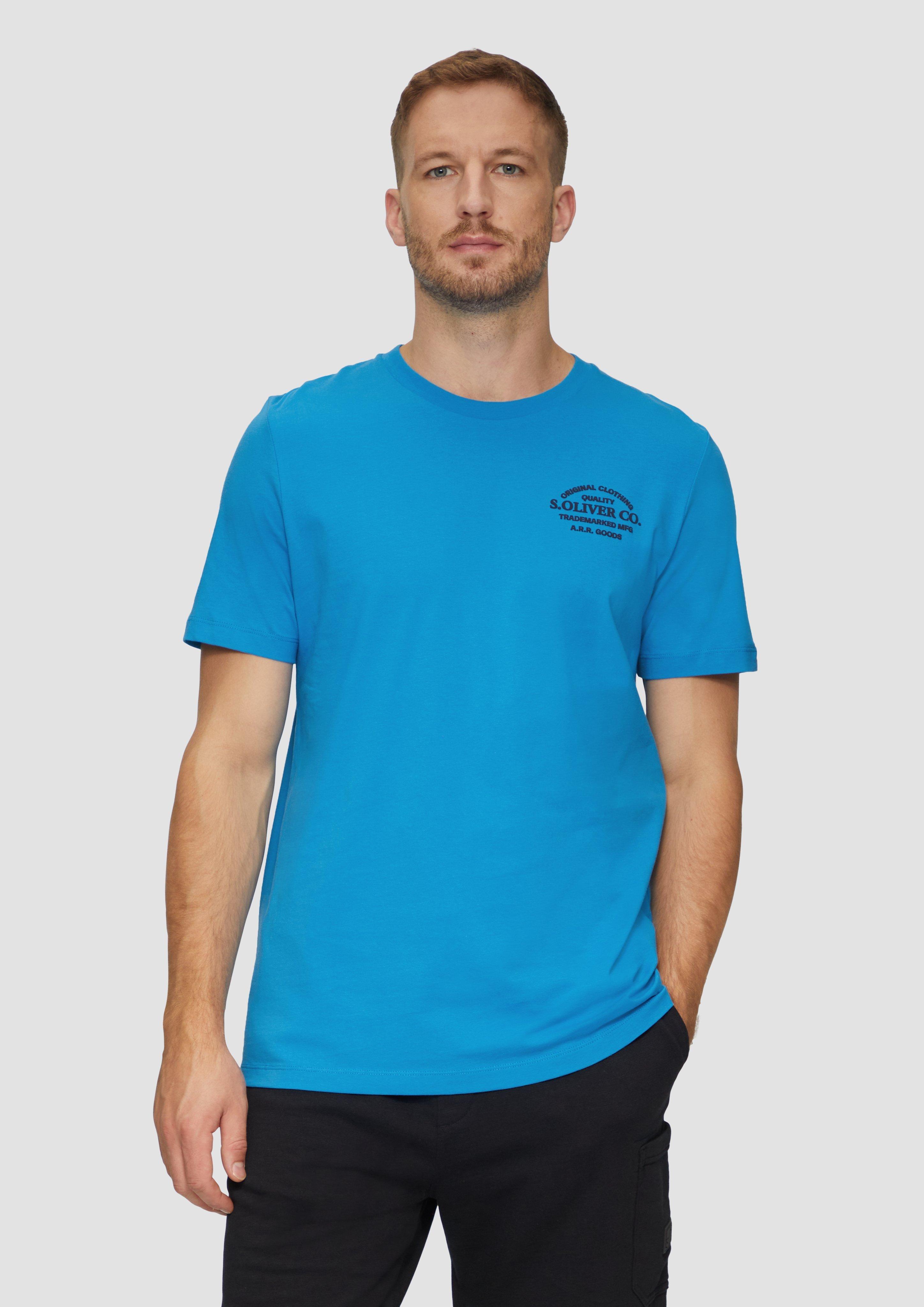 S.Oliver T-Shirt mit Logo-Motiven aus reiner Baumwolle