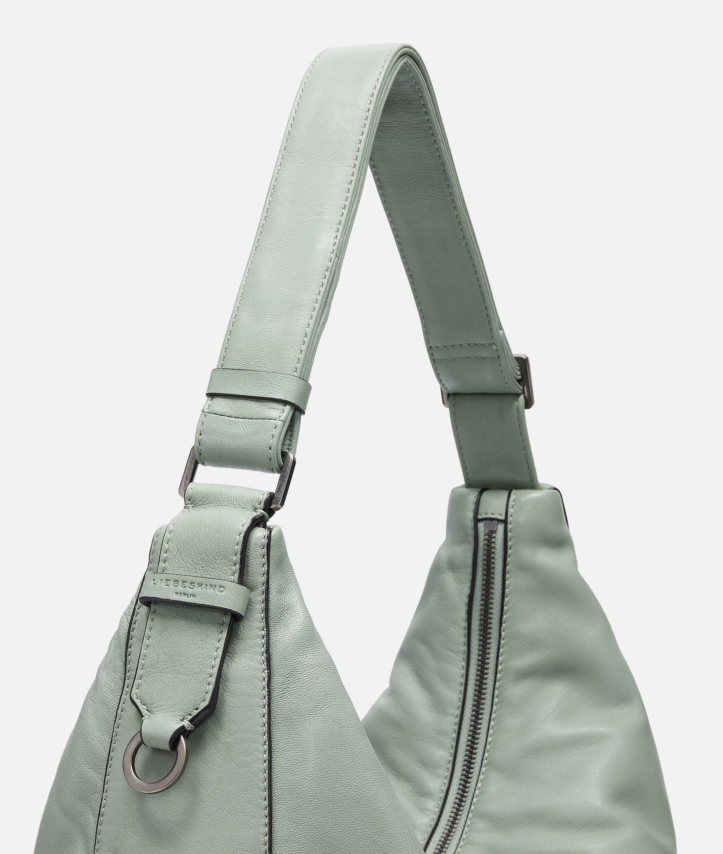 Moon Hobo M en vert, noir, beige, crème, bleu & gris