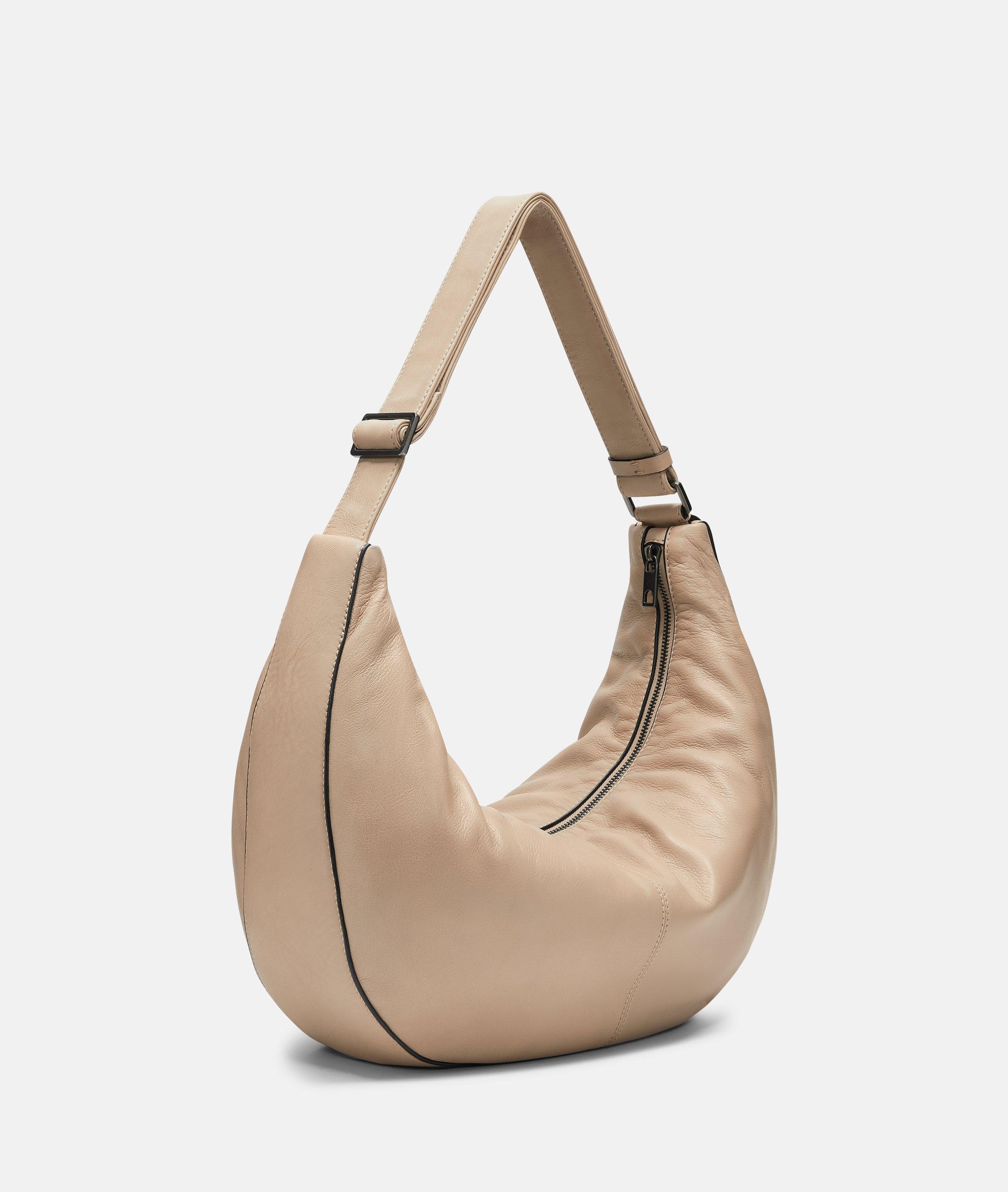 Thumbnail - Liebeskind Berlin - Mittelgroße Hobo-Bag aus Schafsleder -  Beige