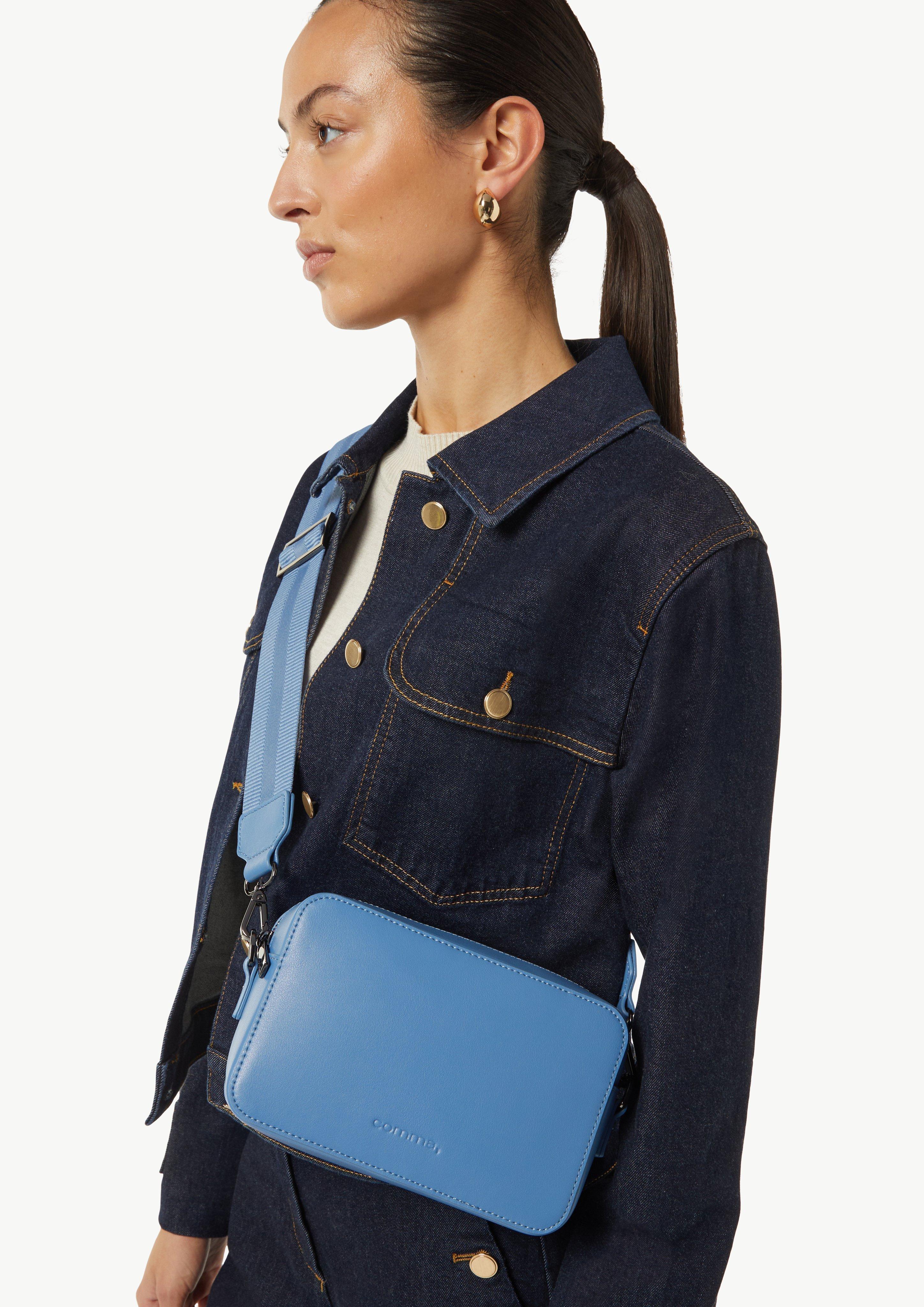 Cross-body bag made of leather - Blue | SCAYLE