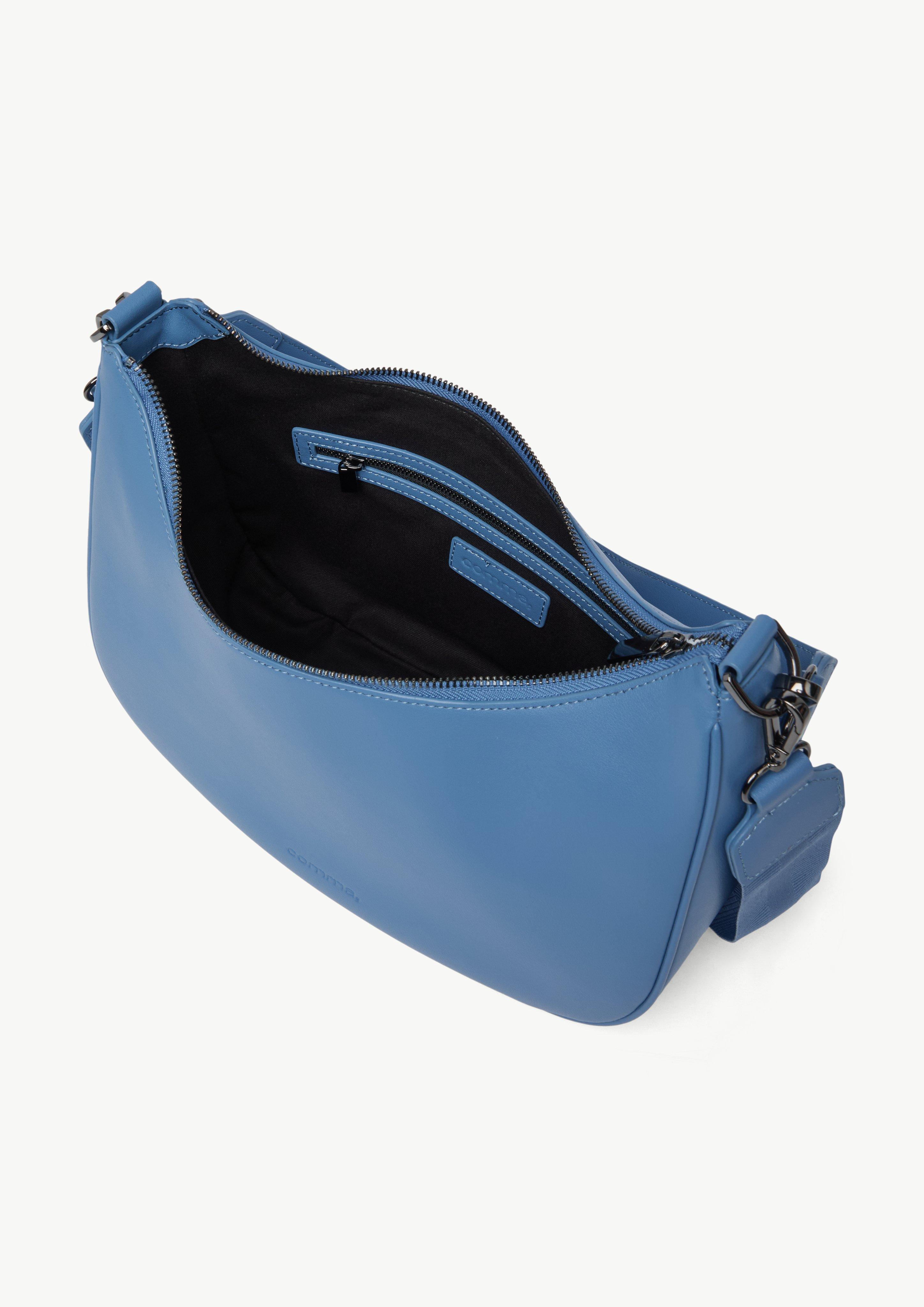 Cowhide leather hobo bag - Blue | SCAYLE