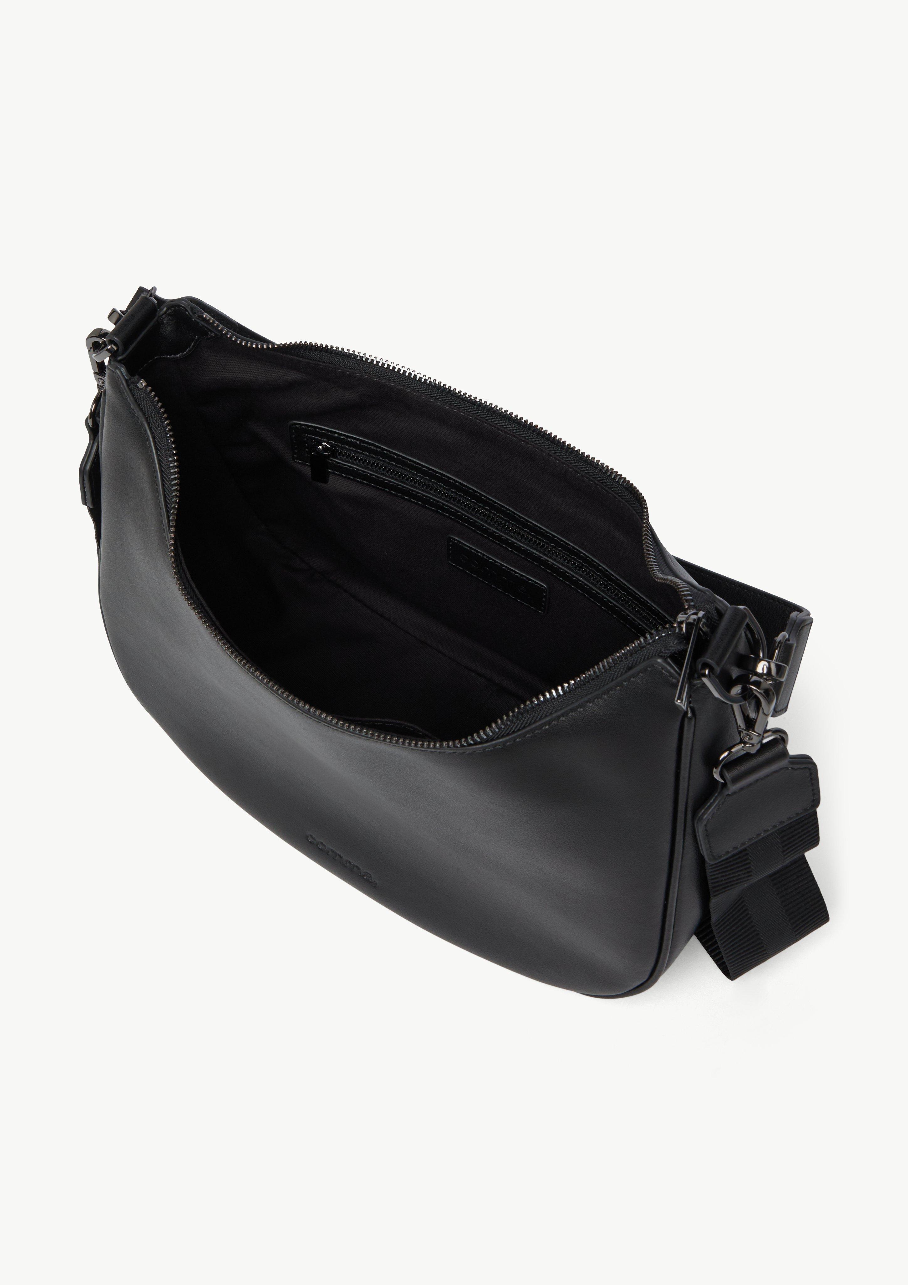 Cowhide leather hobo bag - Black | SCAYLE