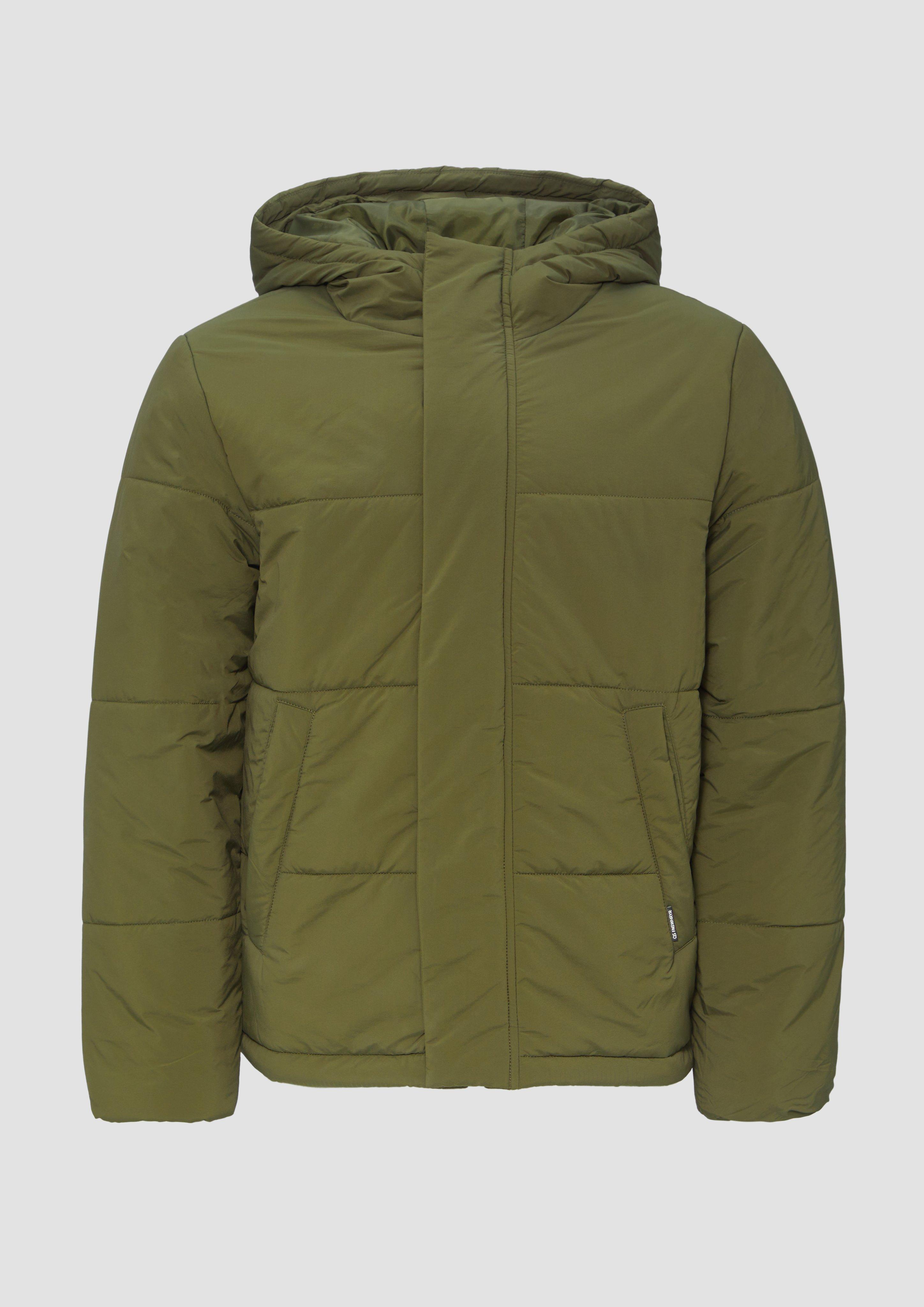 QS - Gesteppte Outdoor-Jacke mit Kapuze, Herren, Grün