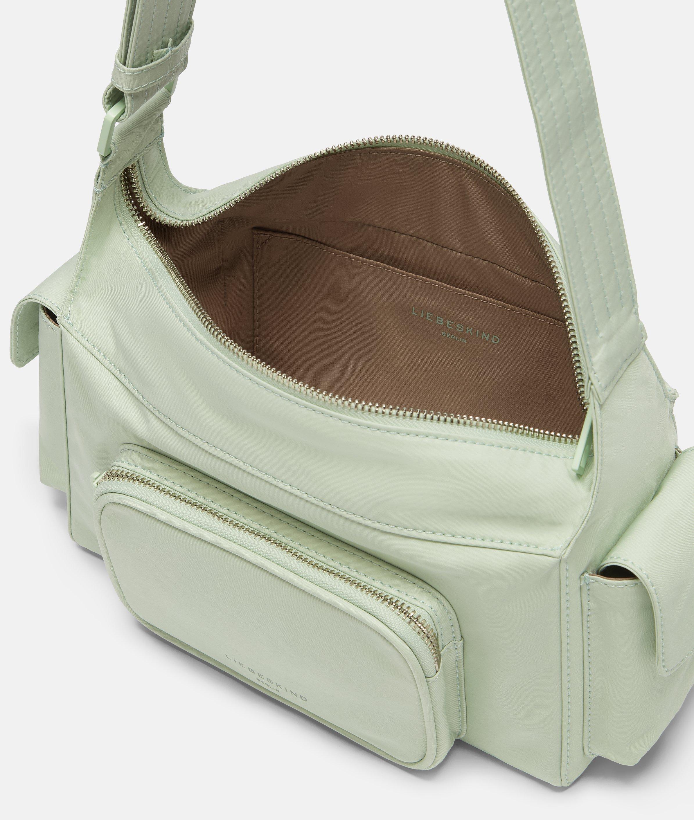 Crossbody in groen, crème, oranje, zwart, geel, blauw & blauw