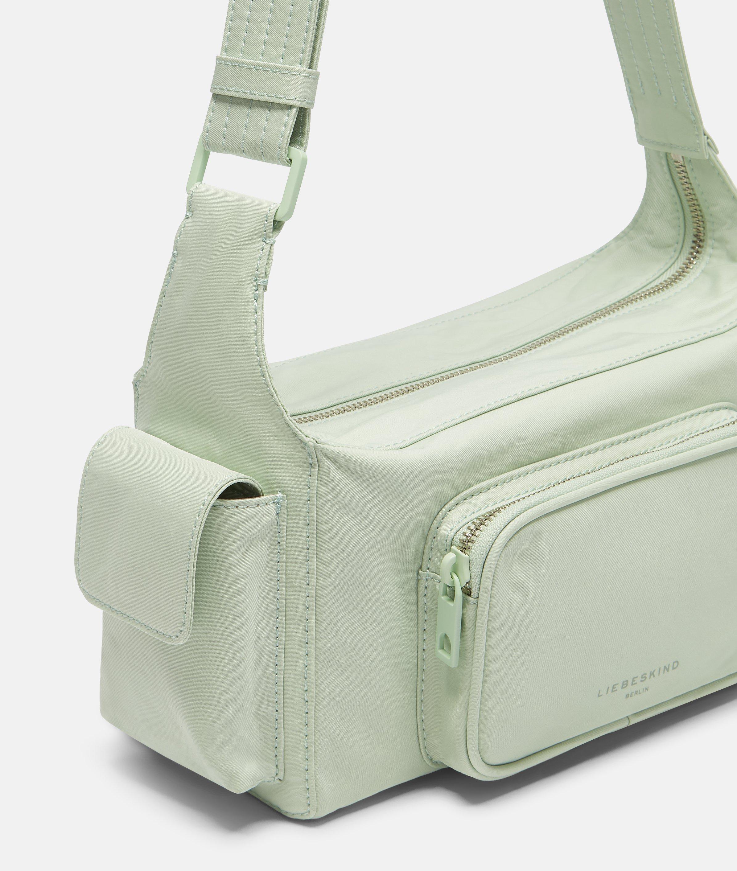 Crossbody in groen, crème, oranje, zwart, geel, blauw & blauw