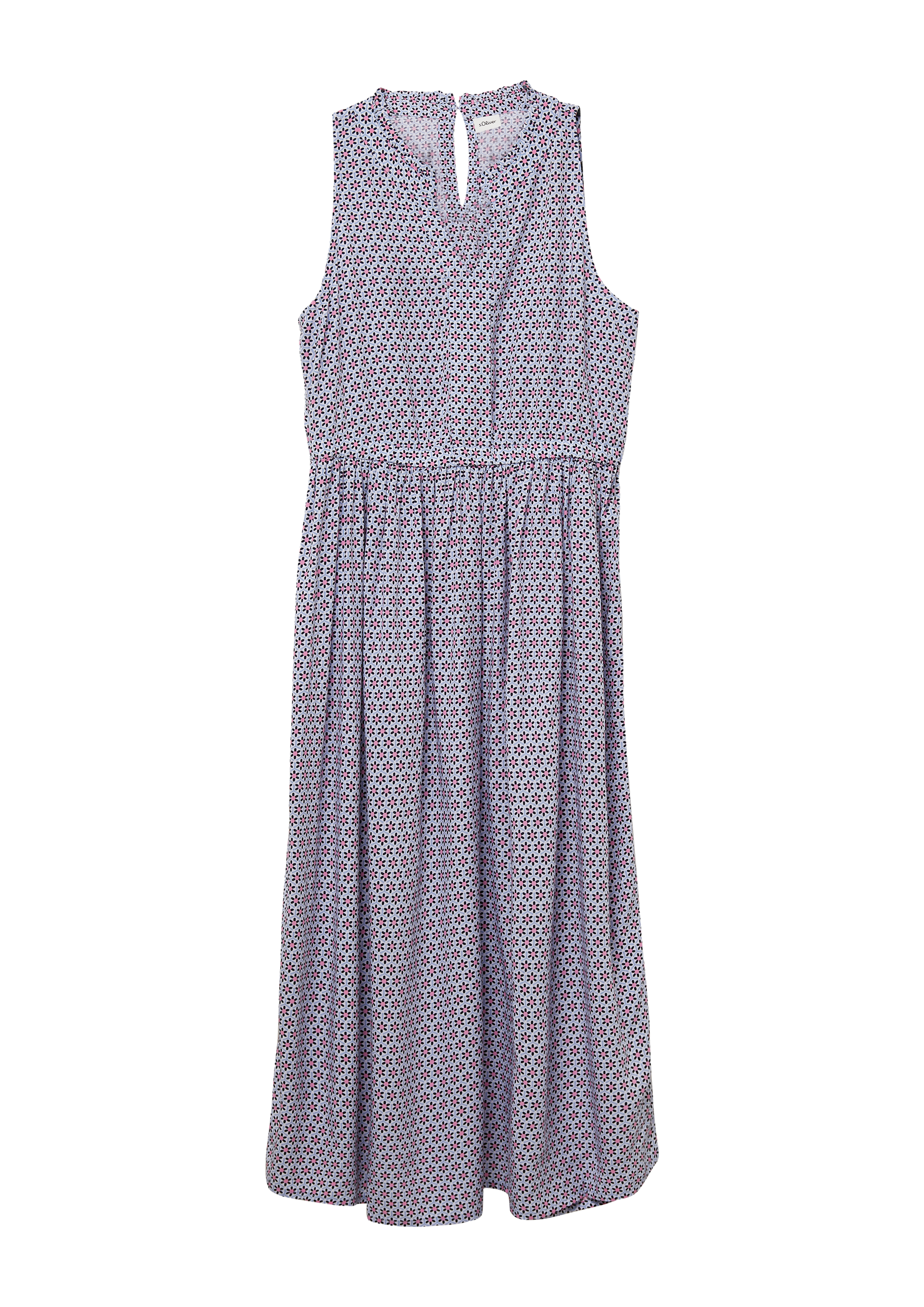 Thumbnail - s.Oliver - Midikleid aus Viskose mit Rüschenkragen, Mädchen, weiß