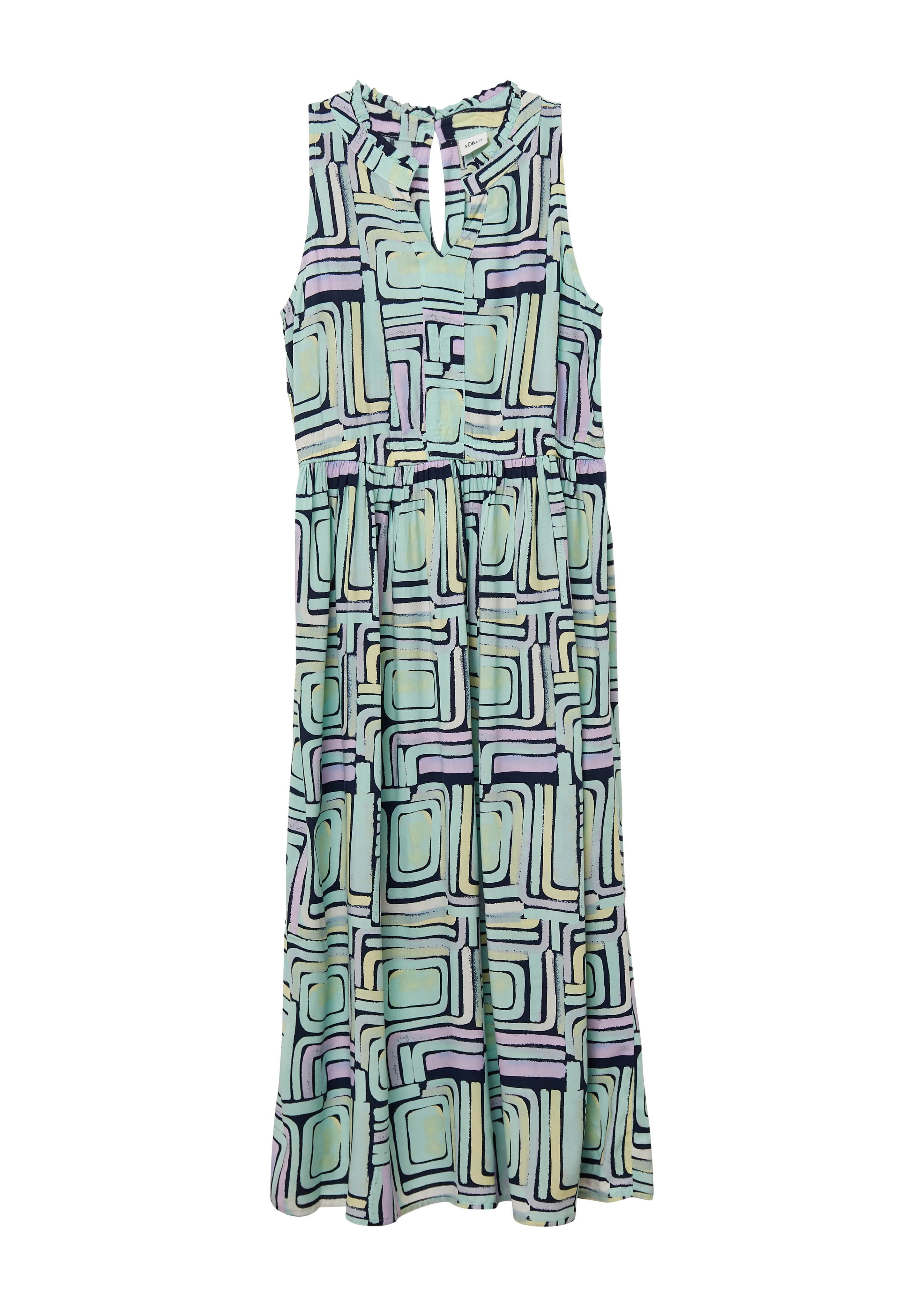 Thumbnail - s.Oliver - Midikleid aus Viskose mit Rüschenkragen, Mädchen, blau