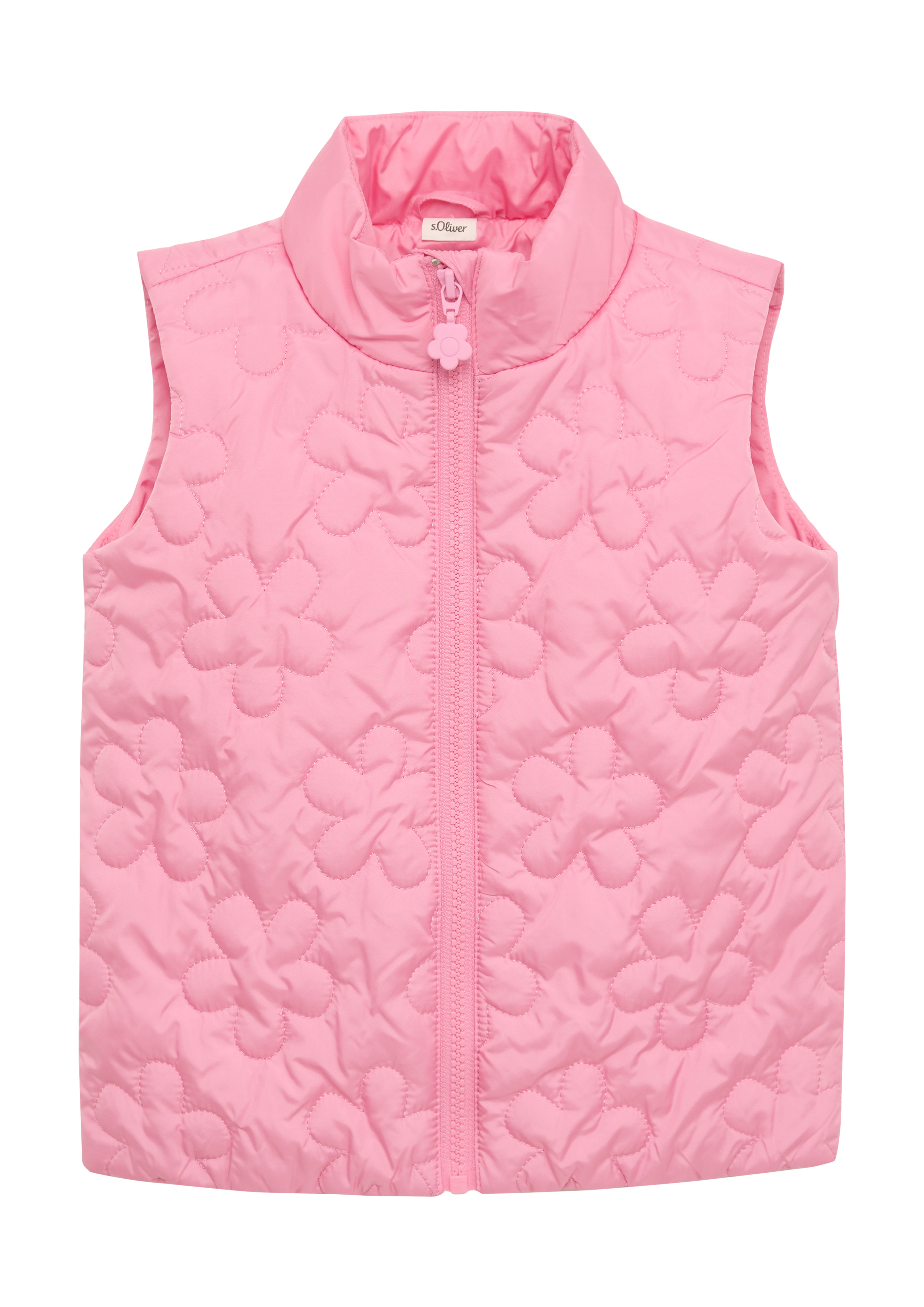 s.Oliver - Steppweste mit Blümchen-Muster und Eingrifftaschen, Kinder, Rosa