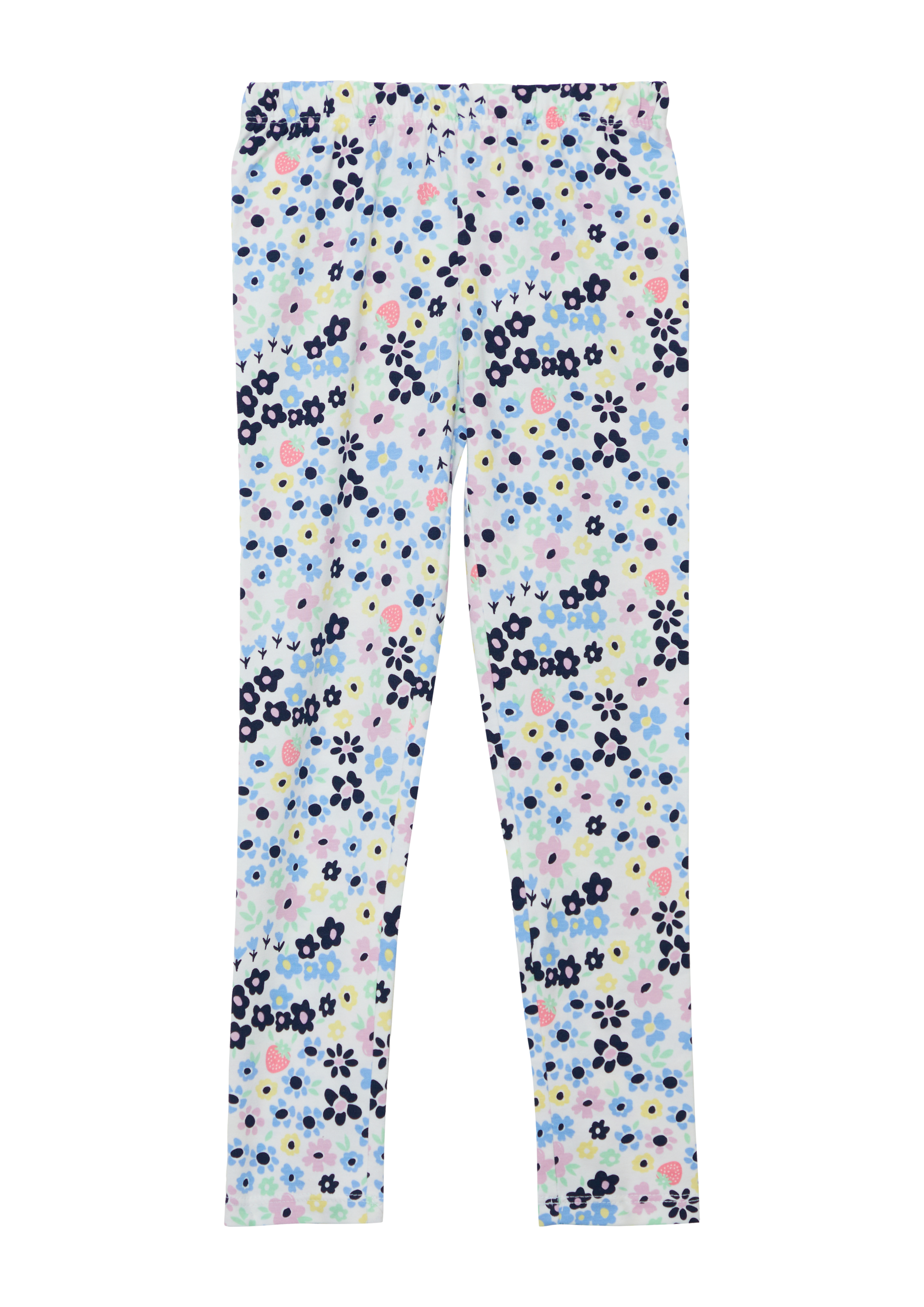 s.Oliver - Leggings mit All-over-Print aus Baumwollstretch, Kinder, weiß|mehrfarbig