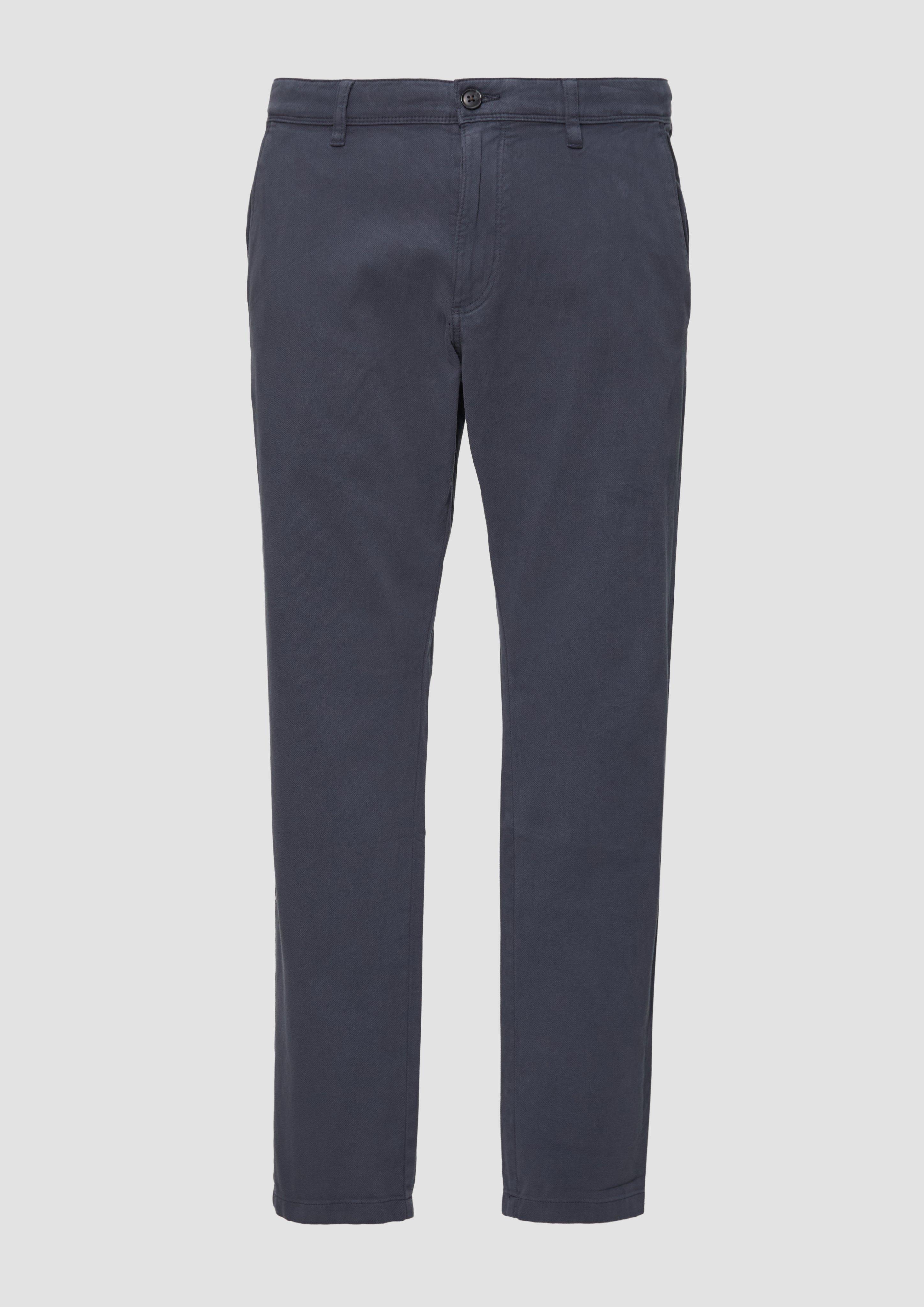 s.Oliver - Regular Fit: Strukturierte Chino aus Baumwollstretch, Herren, blau