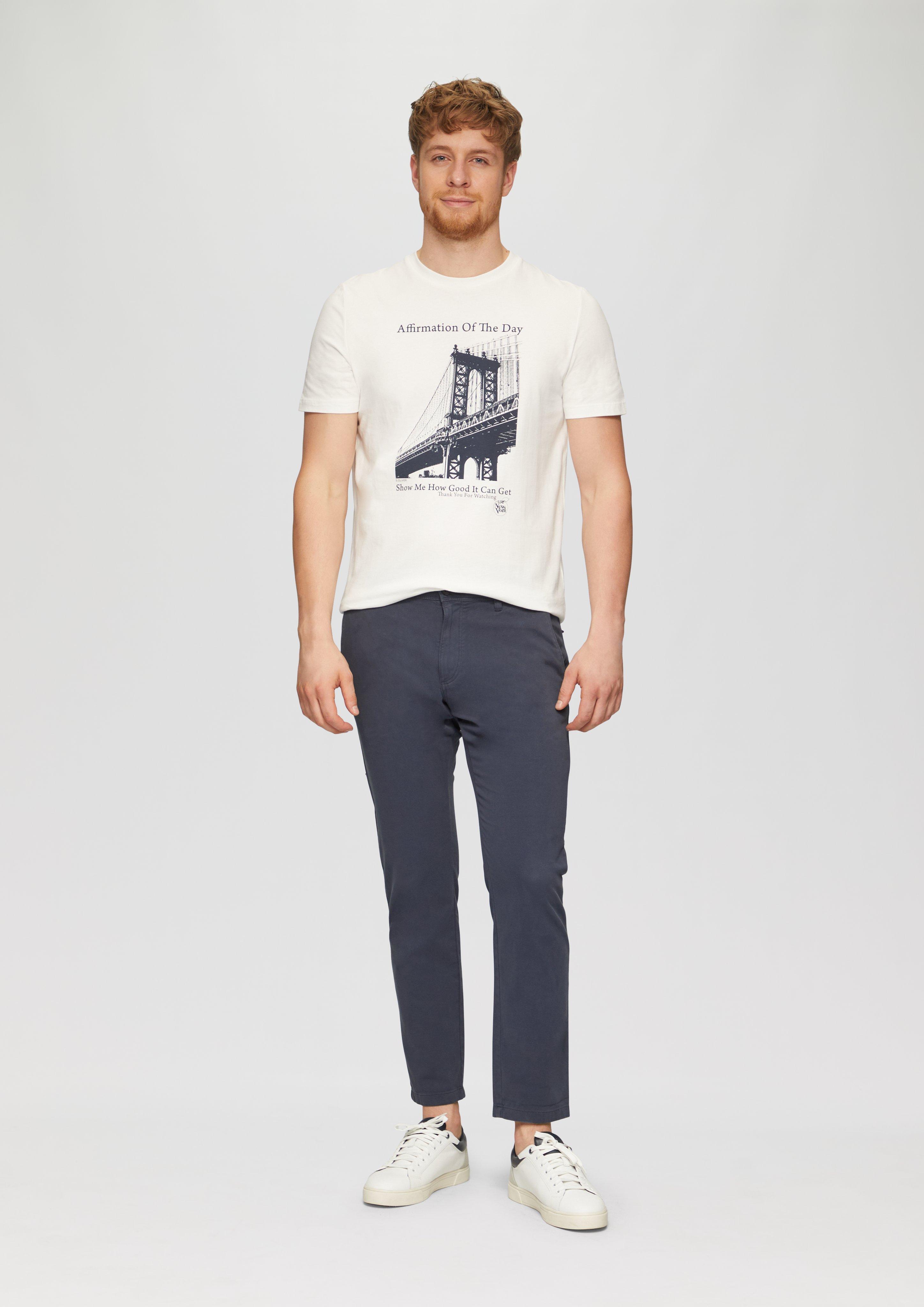 S.Oliver Regular Fit: Strukturierte Chino aus Baumwollstretch