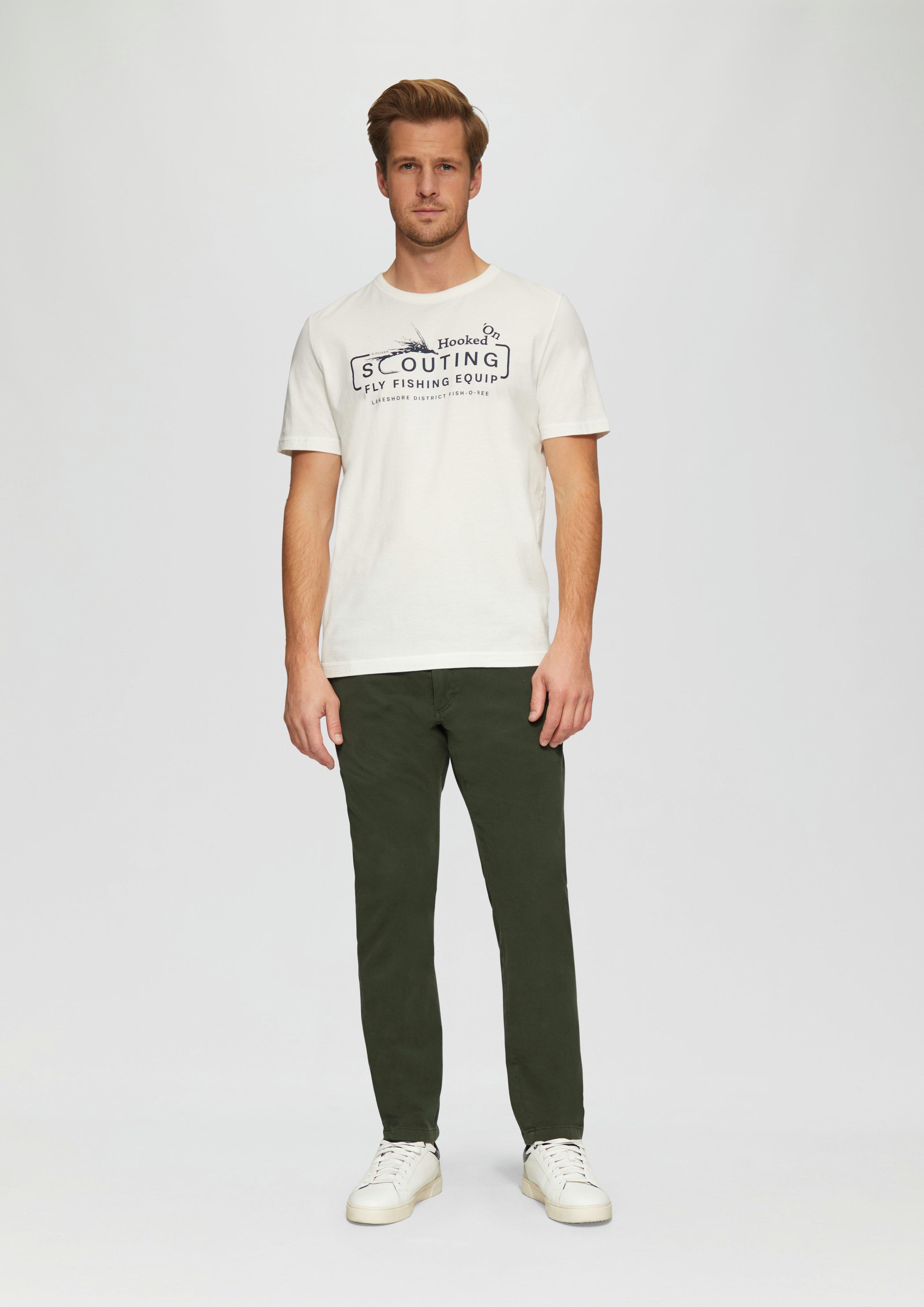 S.Oliver Regular Fit: Strukturierte Chino aus Baumwollstretch