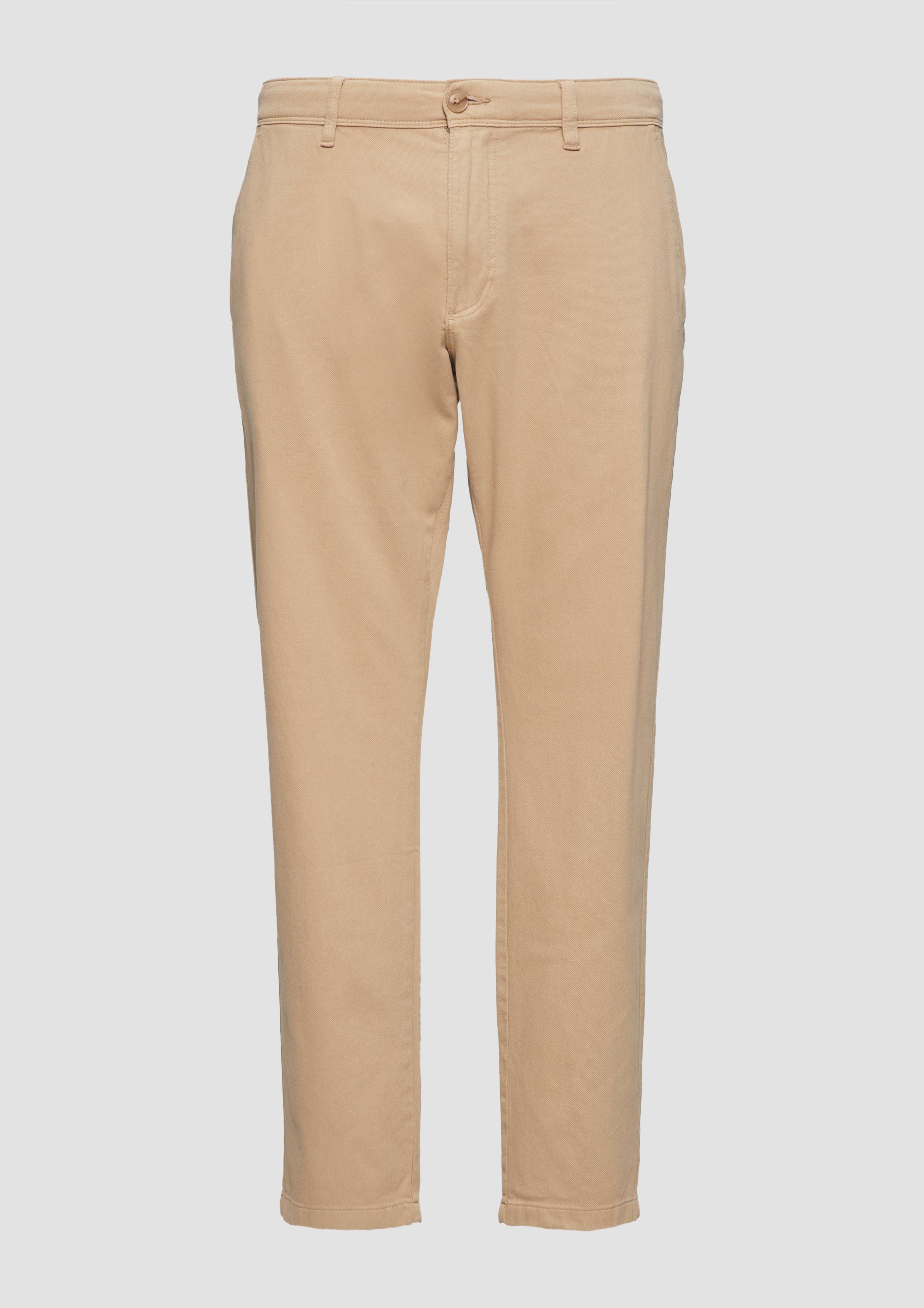Thumbnail - s.Oliver - Regular Fit: Strukturierte Chino aus Baumwollstretch, Herren, braun