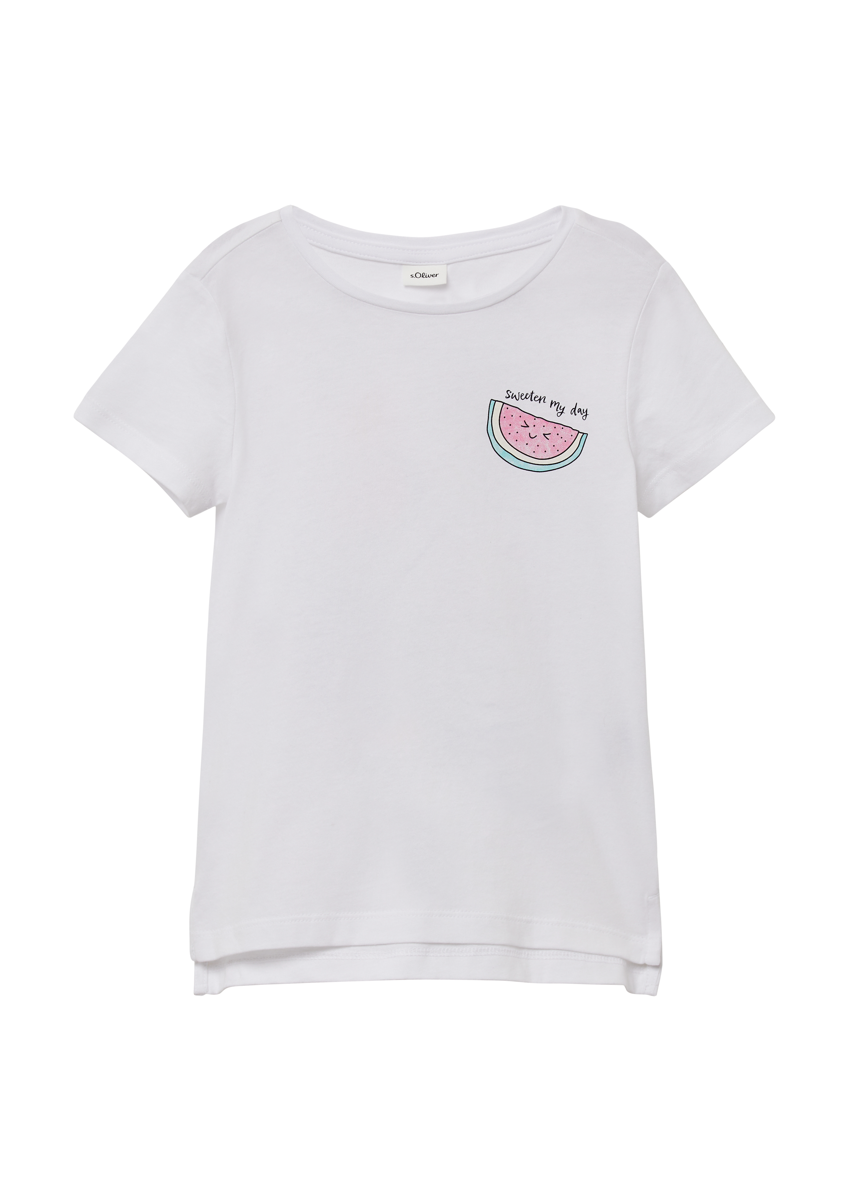 s.Oliver - T-Shirt mit Front- und Rückenprint im Loose Fit, Kinder, weiß