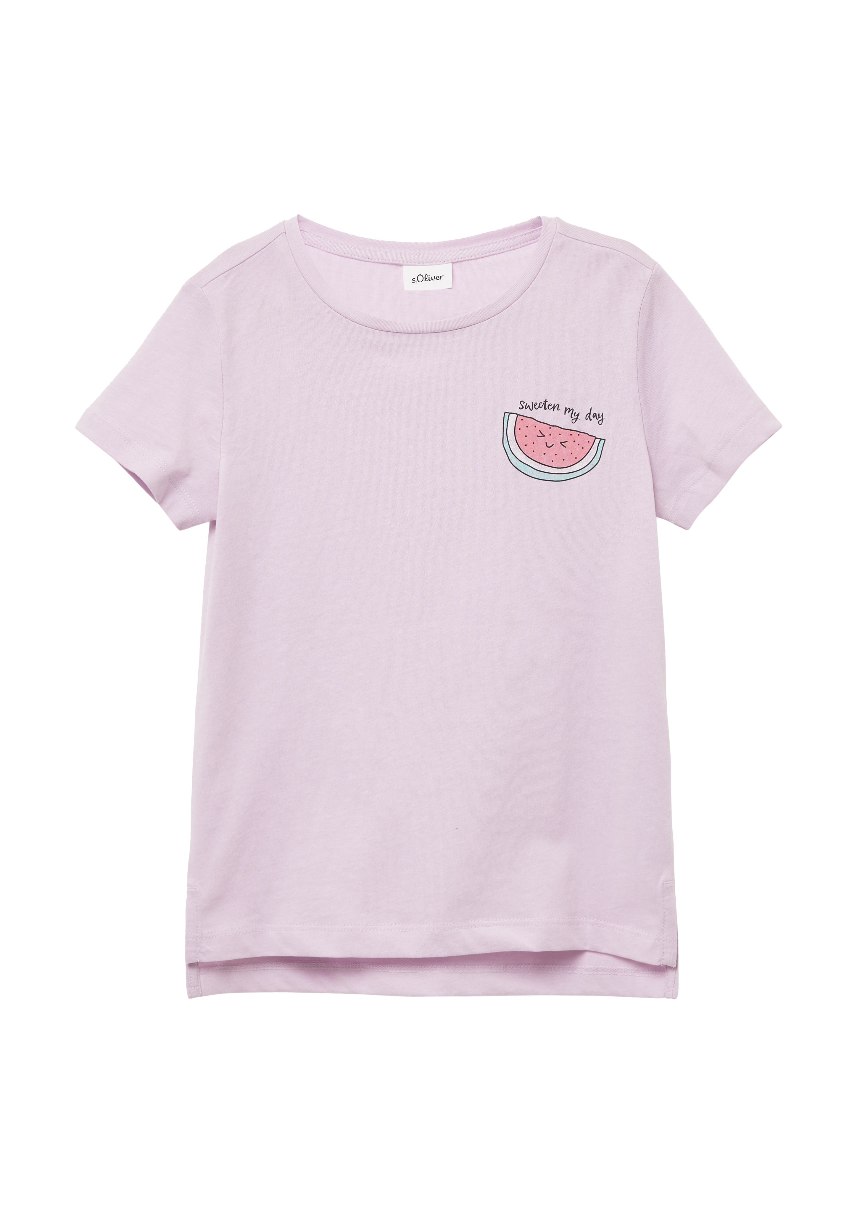 s.Oliver - T-Shirt mit Front- und Rückenprint im Loose Fit, Kinder, lila