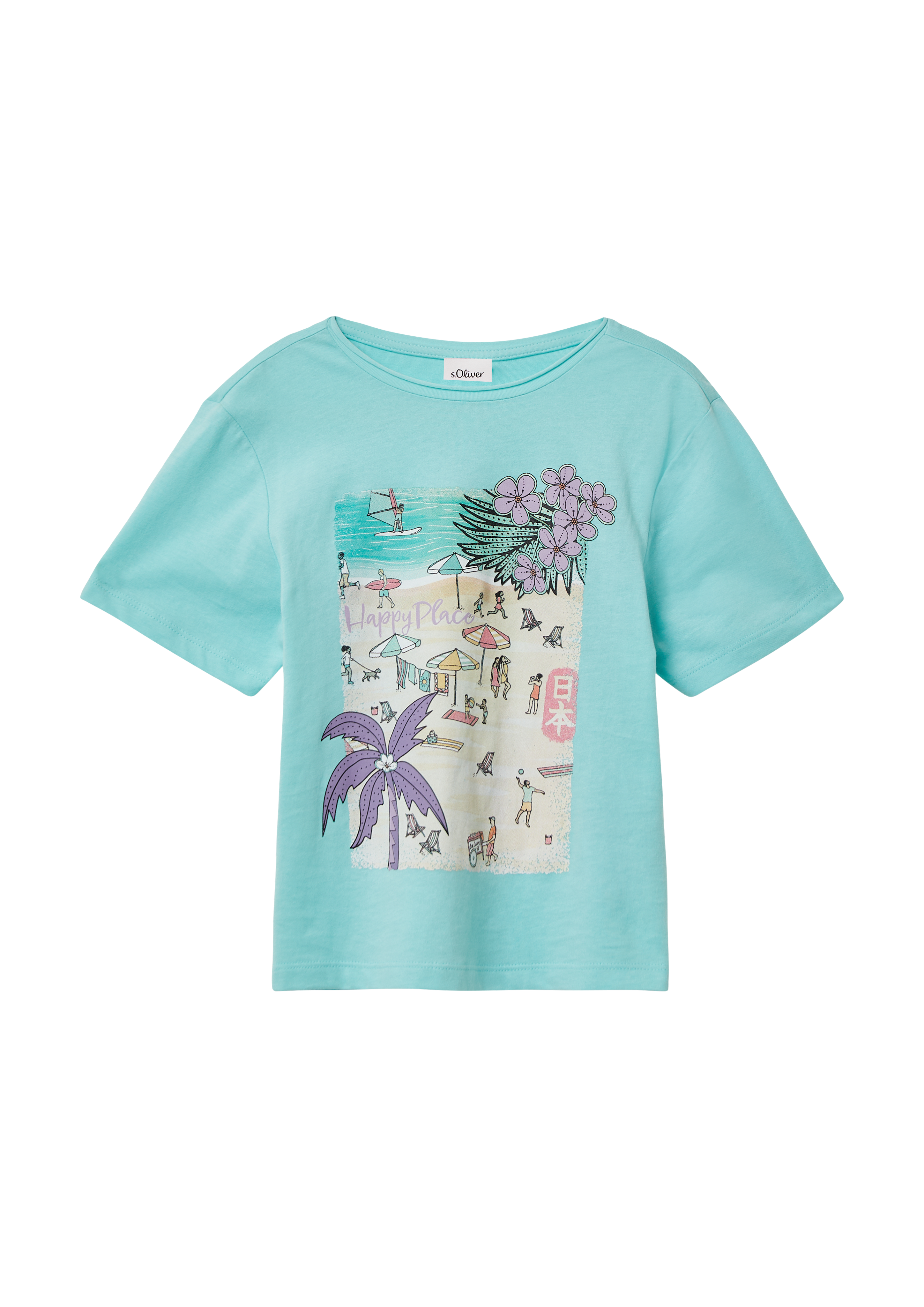 Thumbnail - s.Oliver - Oversized-Shirt mit Fotoprint, Kinder, türkis