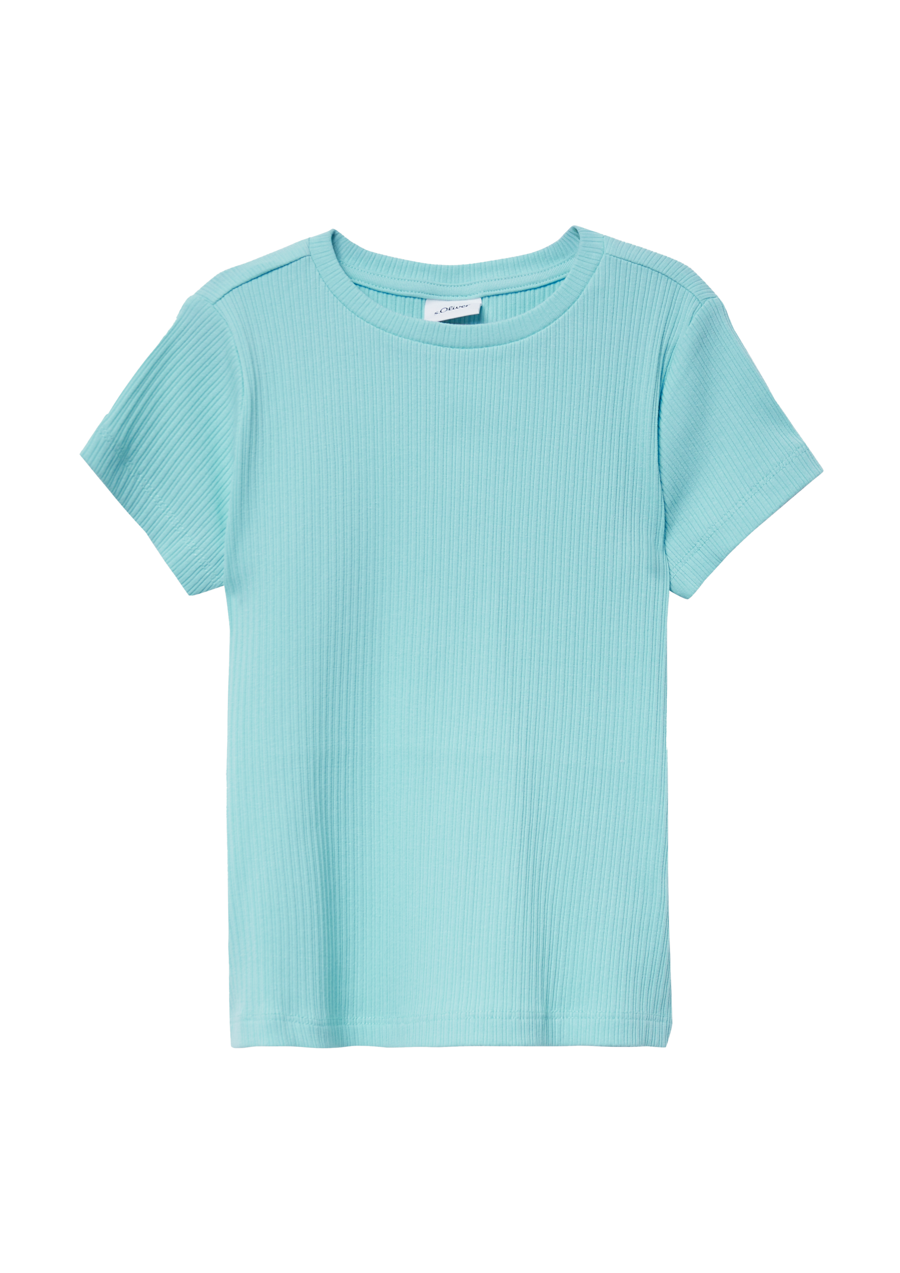 s.Oliver - Elastisches T-Shirts aus Rippware, Kinder, türkis