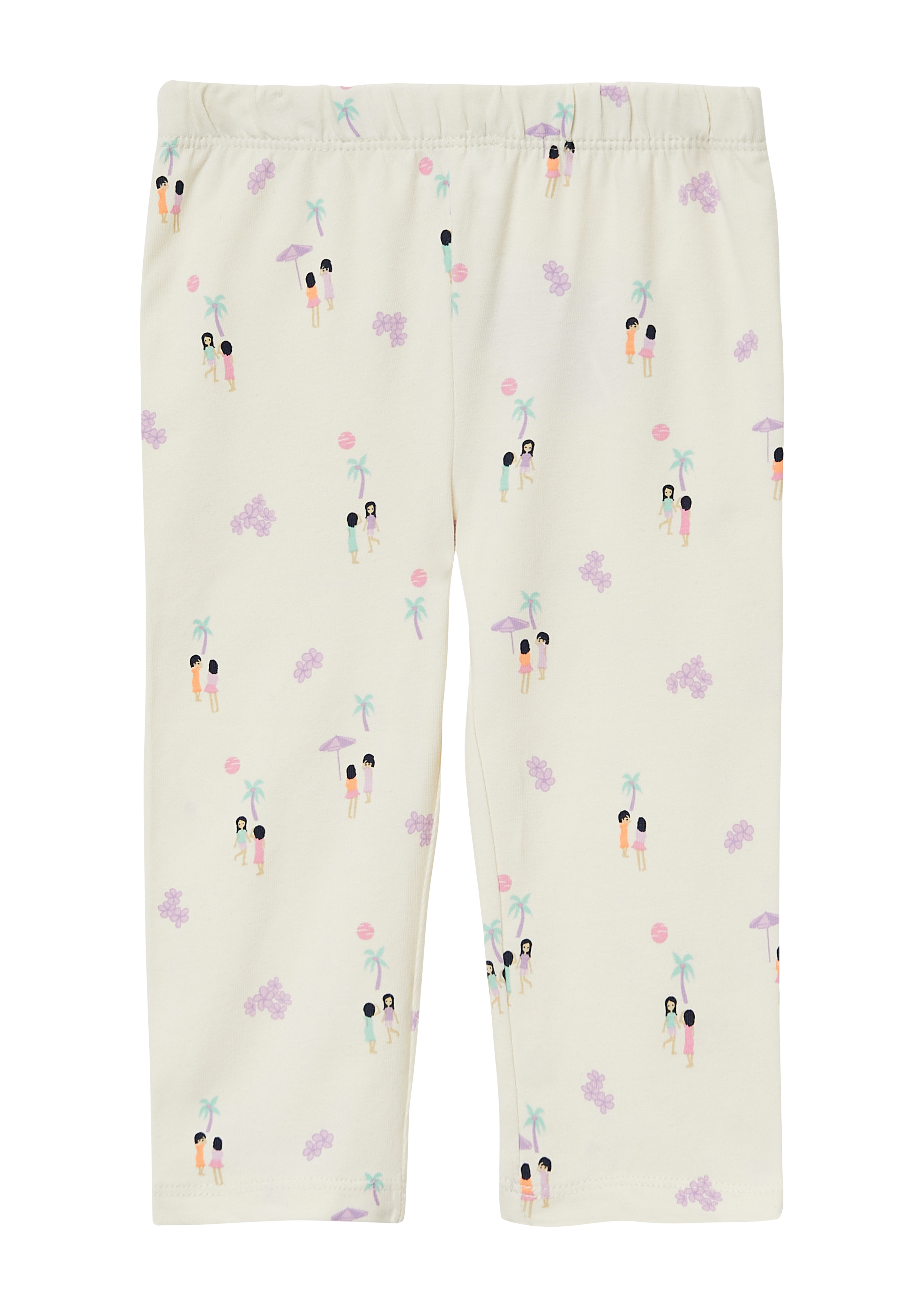 s.Oliver - Capri Leggings mit All-over-Print, Kinder, creme|mehrfarbig