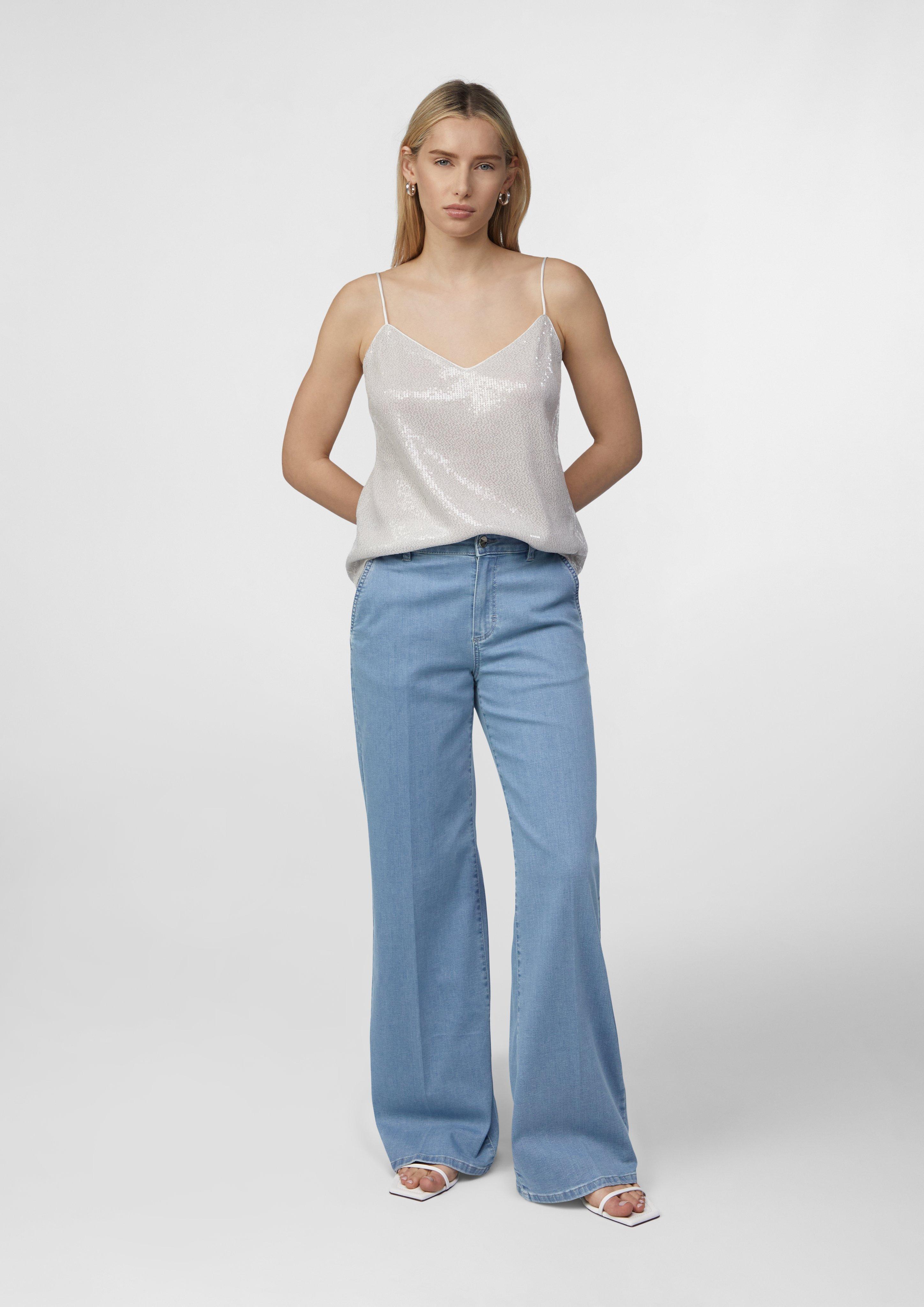 デニム・ジーパン S/E/O : 24FW / STRAIGHT LOOSE FIT JEANS (2COLORS) Stretchy wide-leg jeans in a loose fit - Blue | SCAYLE
