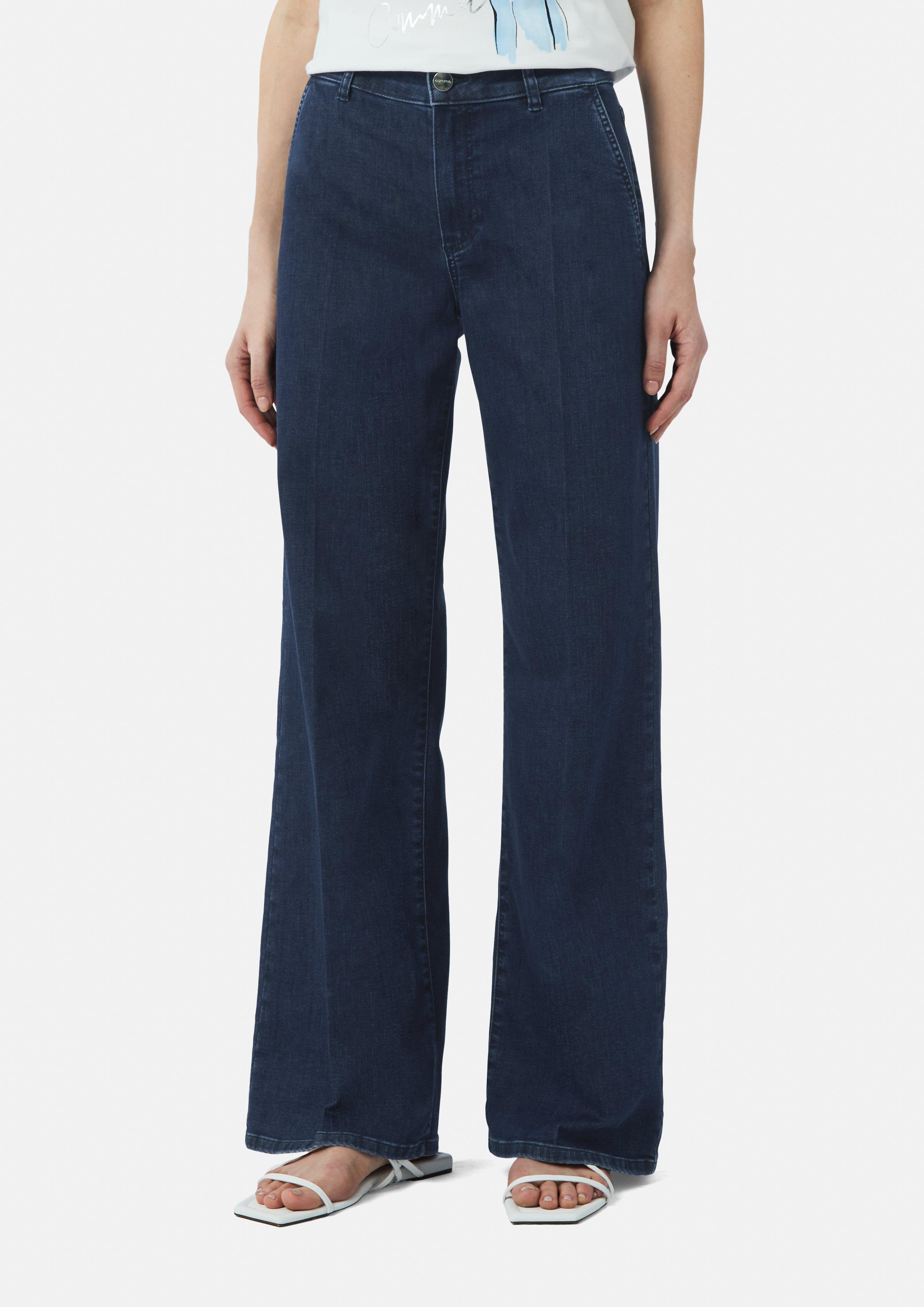 【BOK PLACE】Waist banding best slit wide denim pants Flowy pants with slit Denim | Mexx.com
