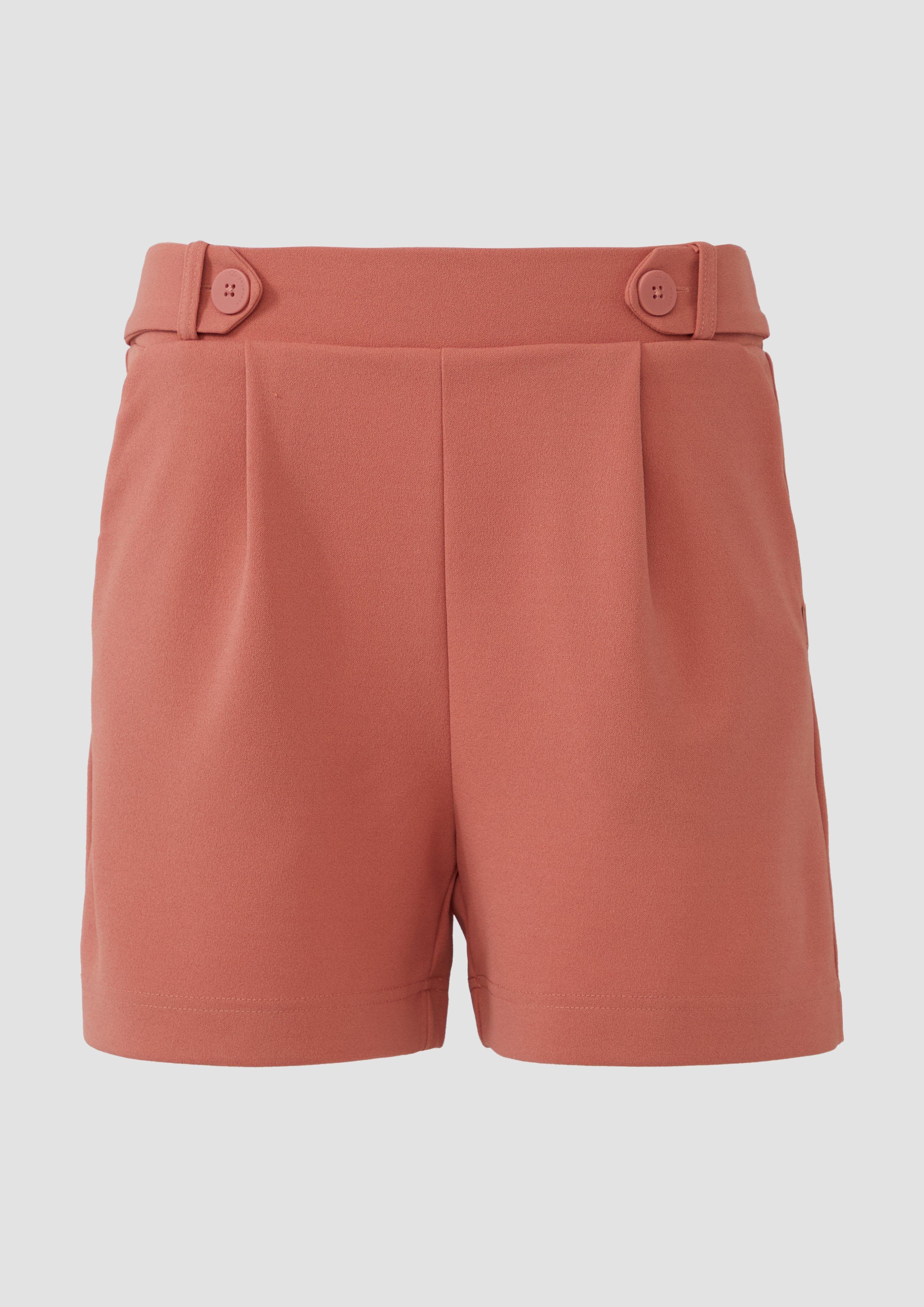 QS - Shorts aus Interlockjersey, Damen, Orange