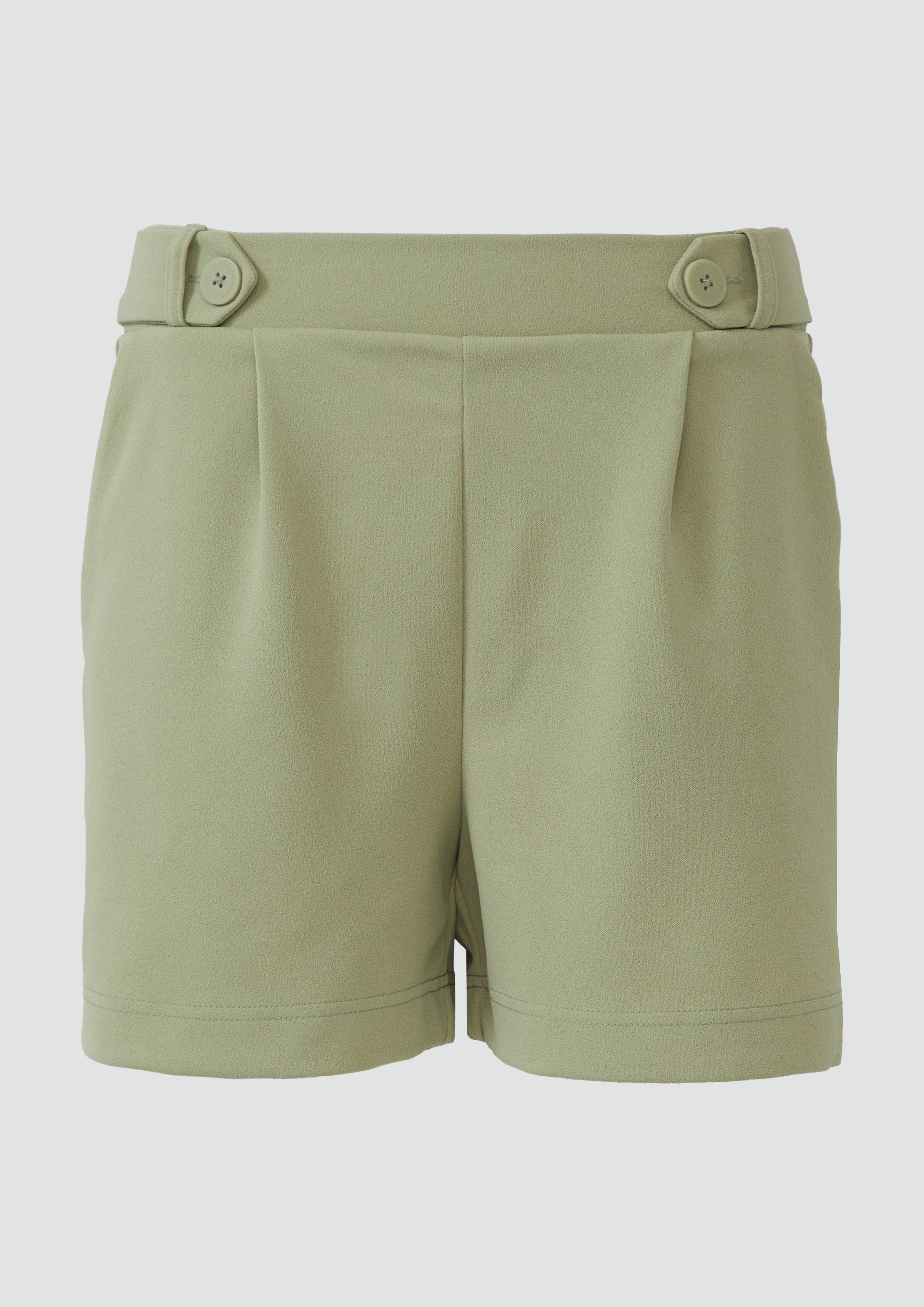 QS - Shorts aus Interlockjersey, Damen, Grün