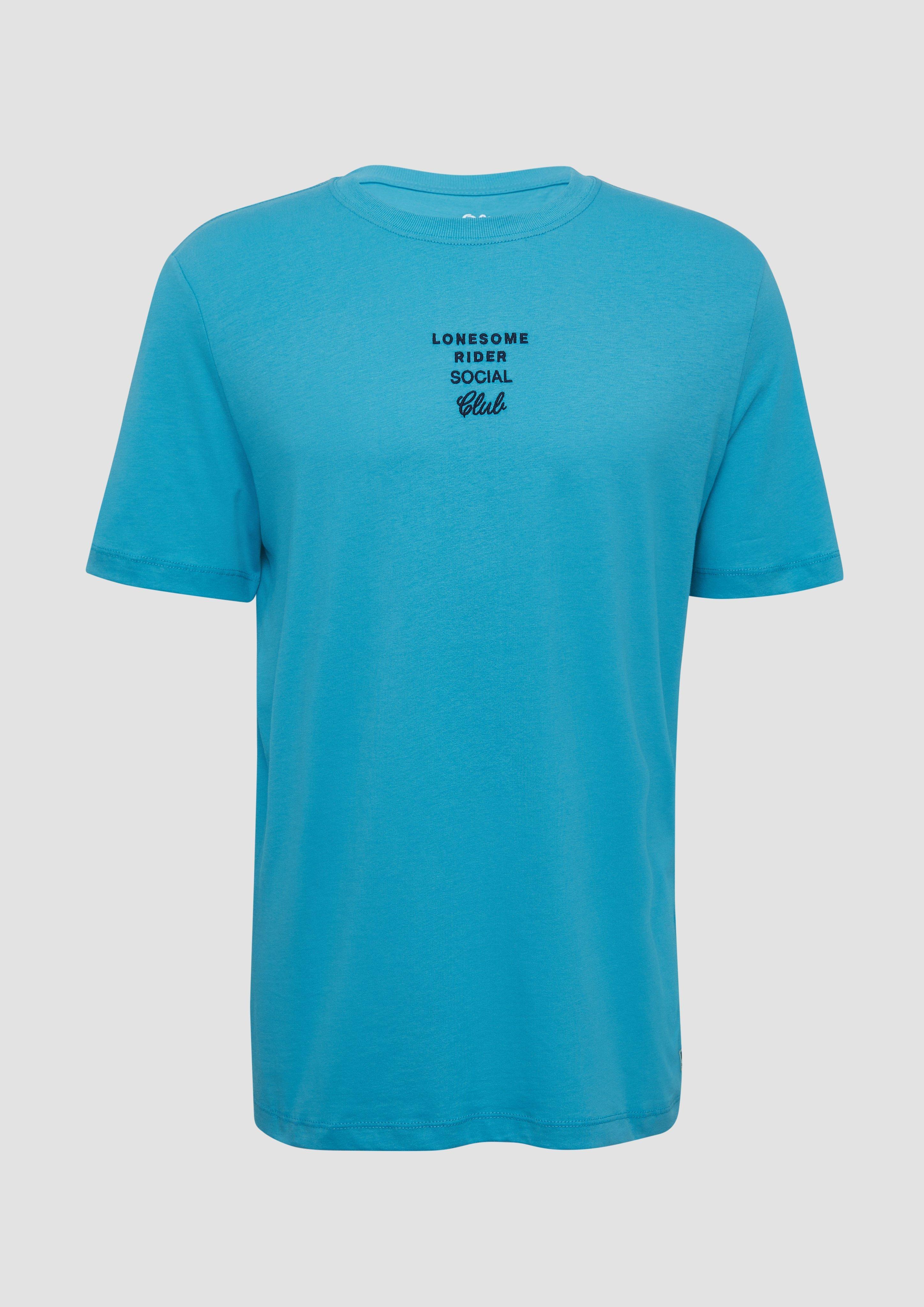s.Oliver - T-Shirt mit Artwork, Herren, blau