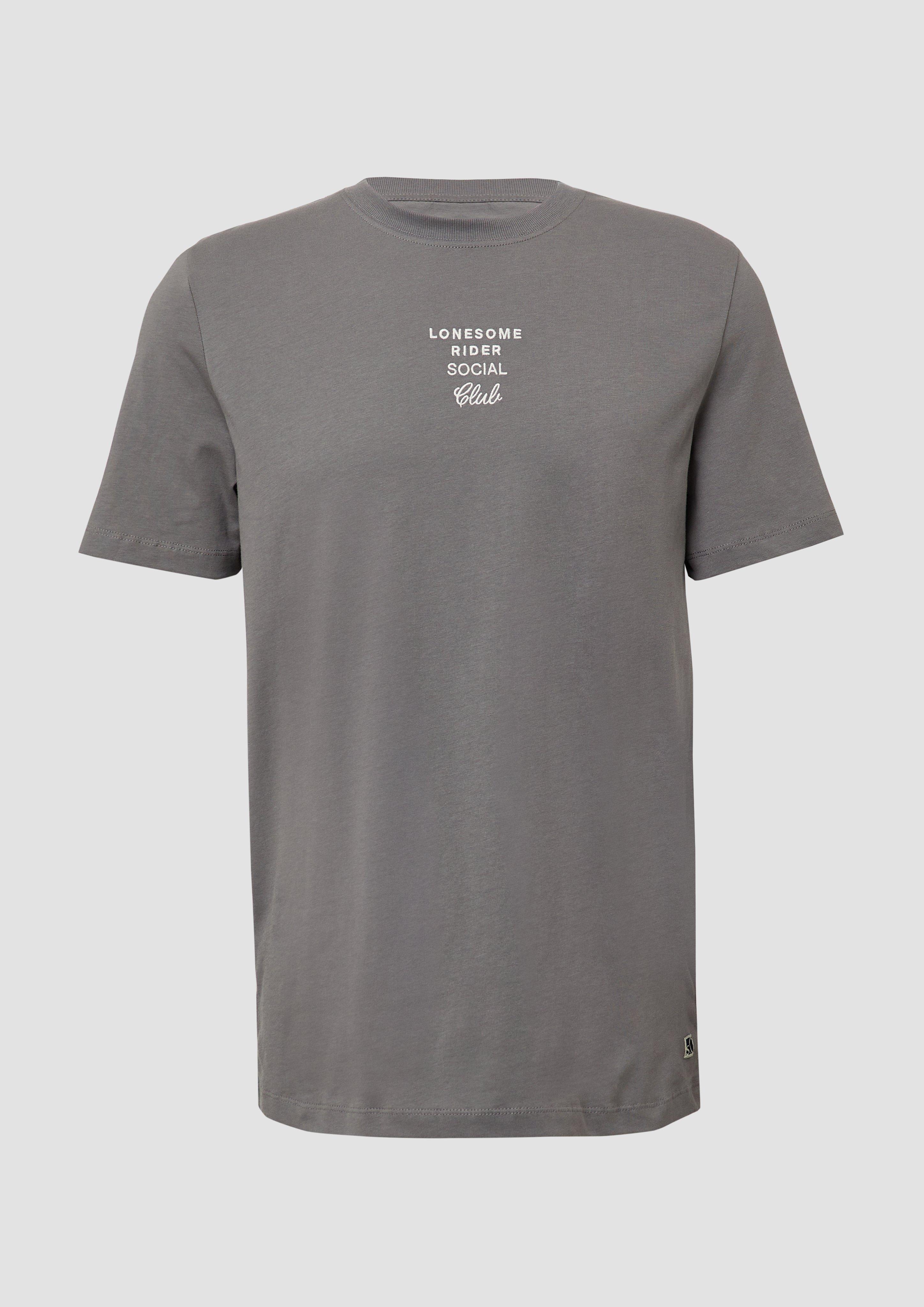 s.Oliver - T-Shirt mit Artwork, Herren, grau
