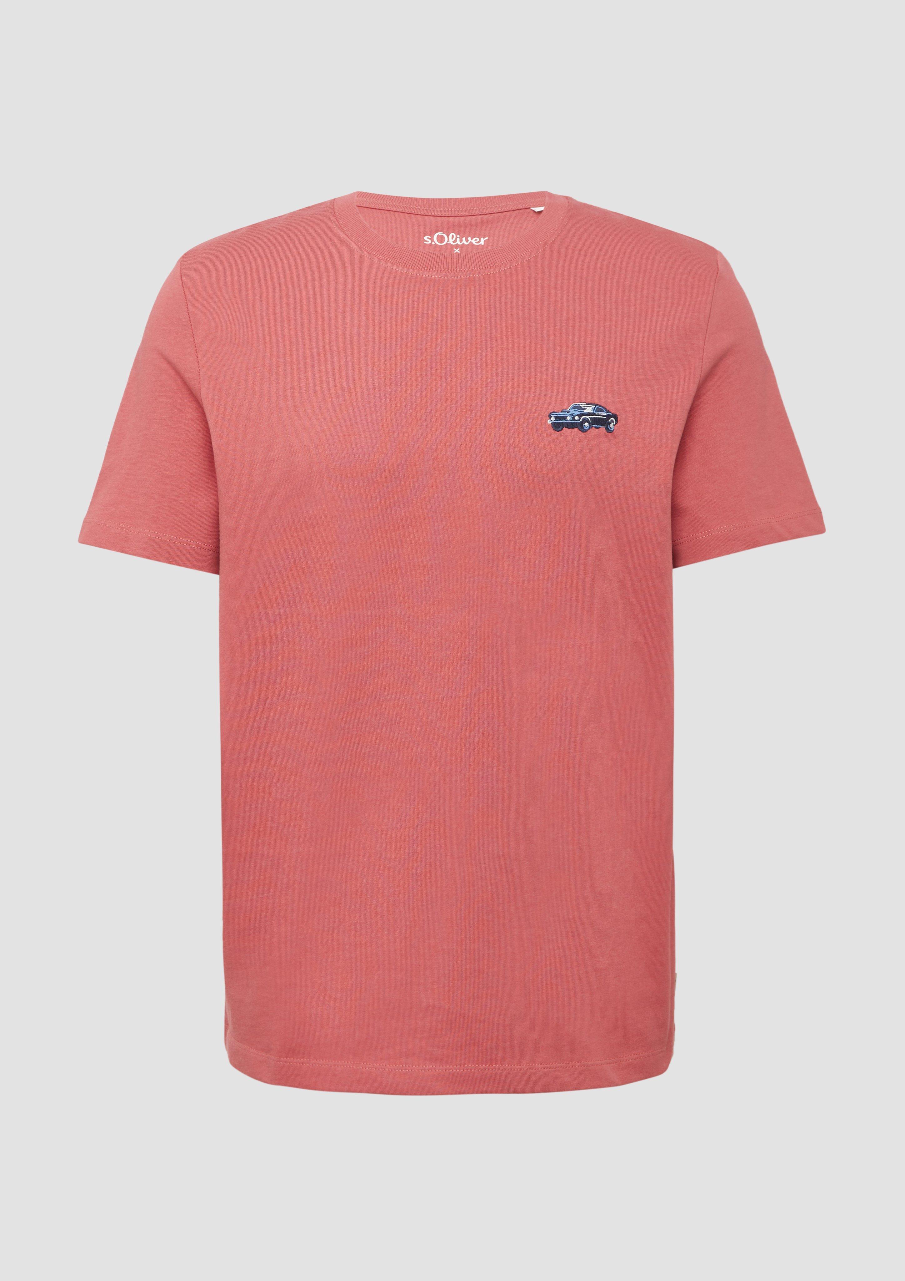 s.Oliver - T-Shirt mit Ford®-Artwork aus schwerer Baumwolle, Herren, Rosa