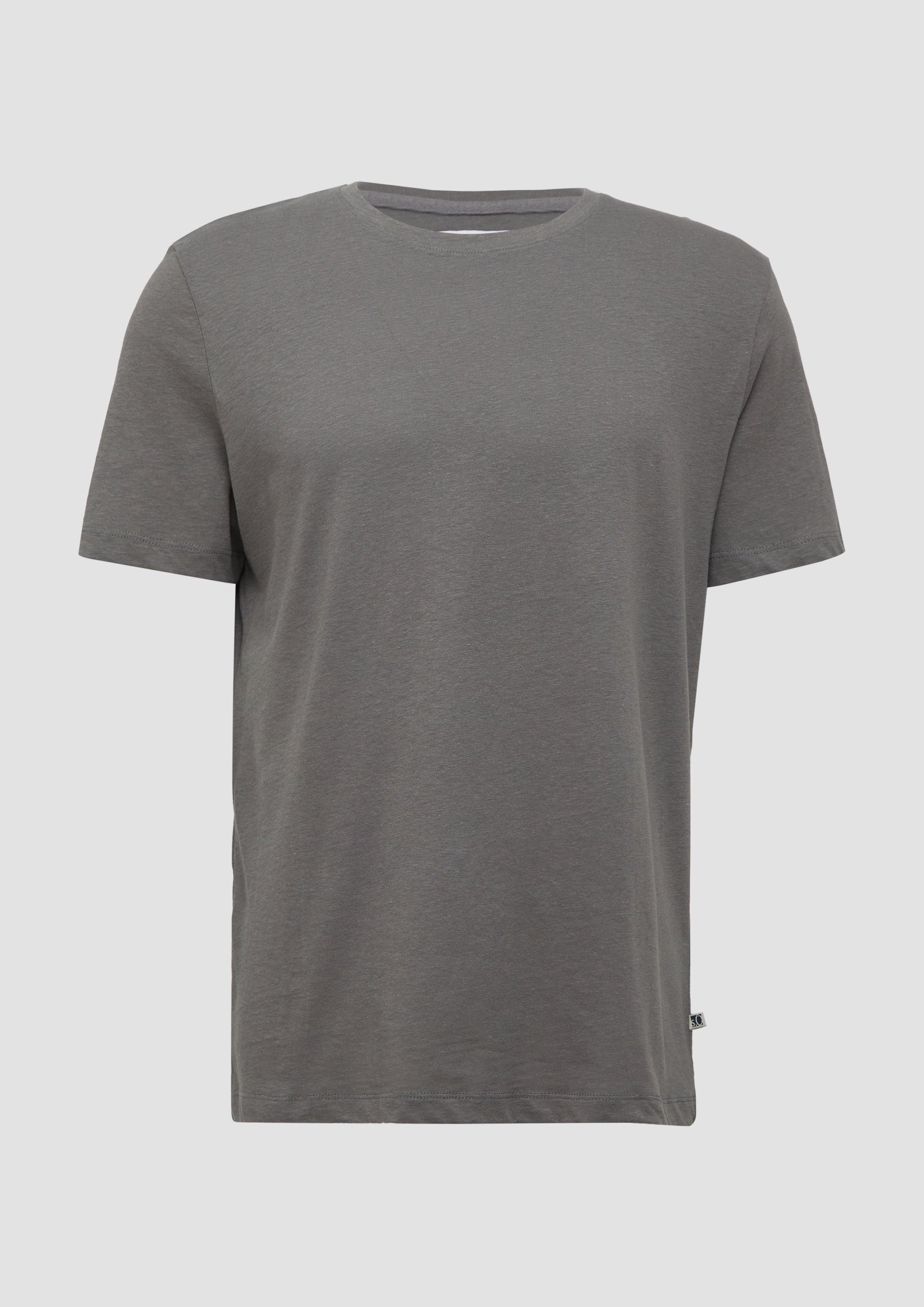 s.Oliver - Jersey-T-Shirt aus Leinenmix, Herren, grau