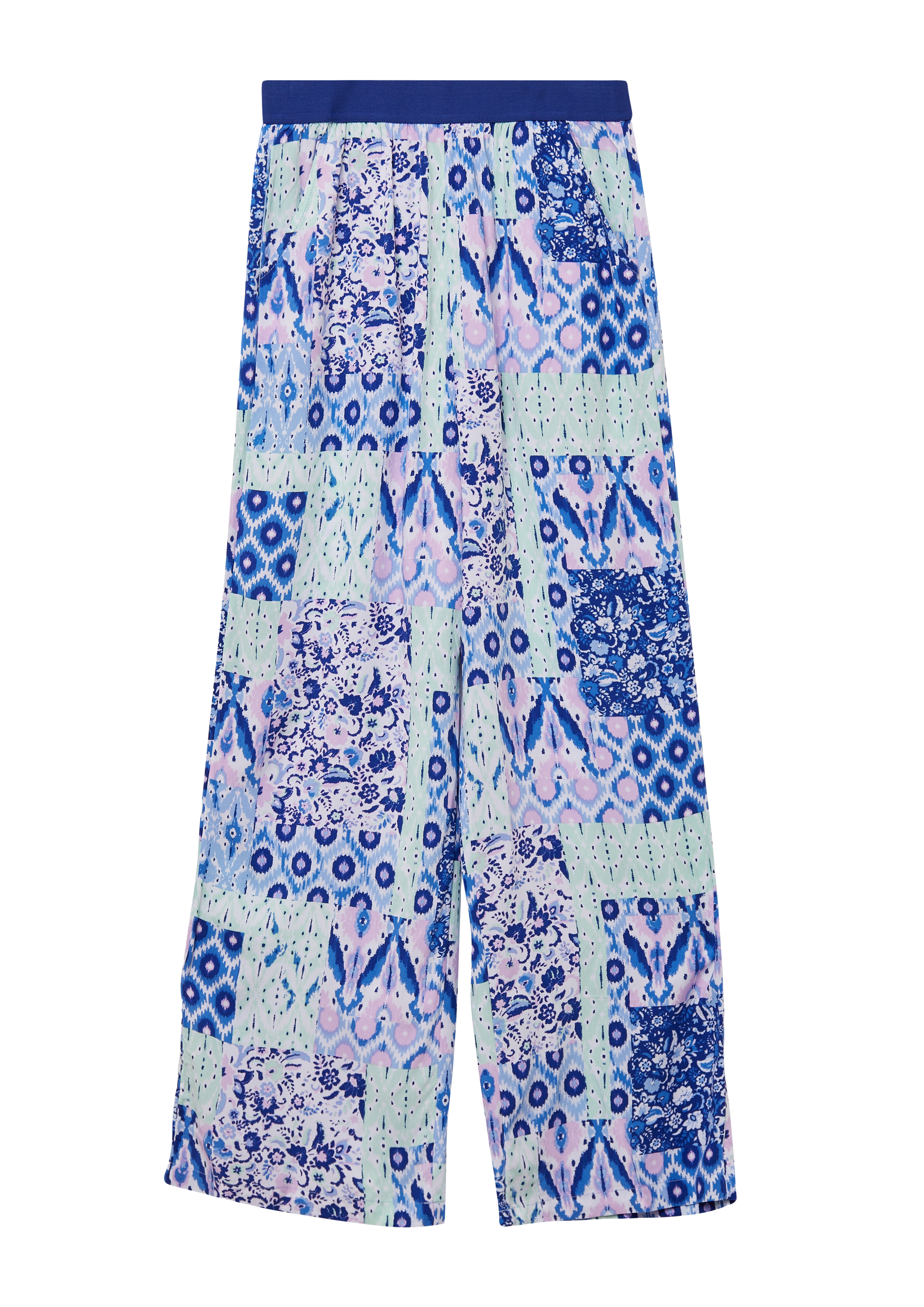 s.Oliver - Wide-Leg-Hose aus Viskose im Loose Fit, Mädchen, blau