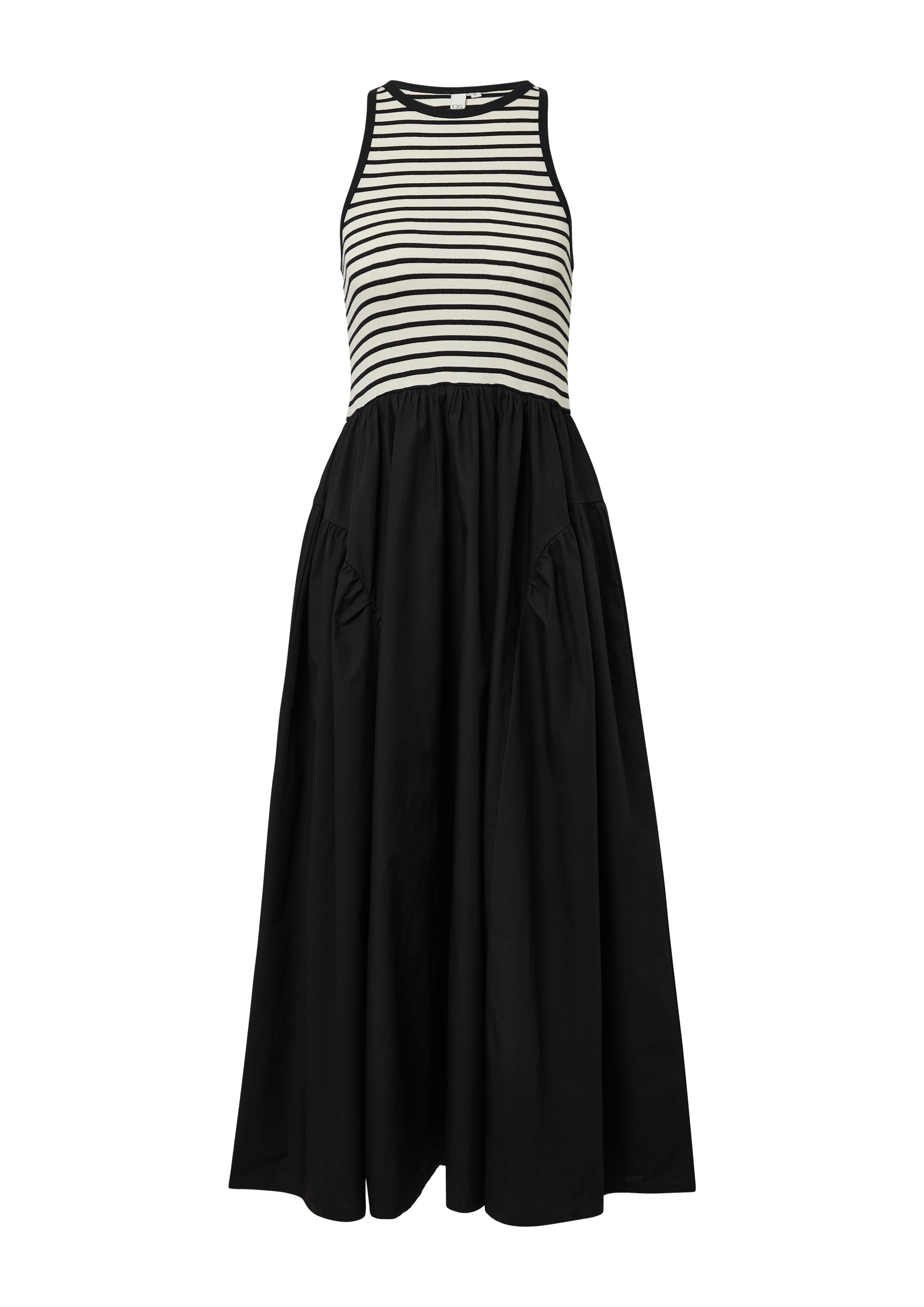 Tanktop-Kleid im Materialmix