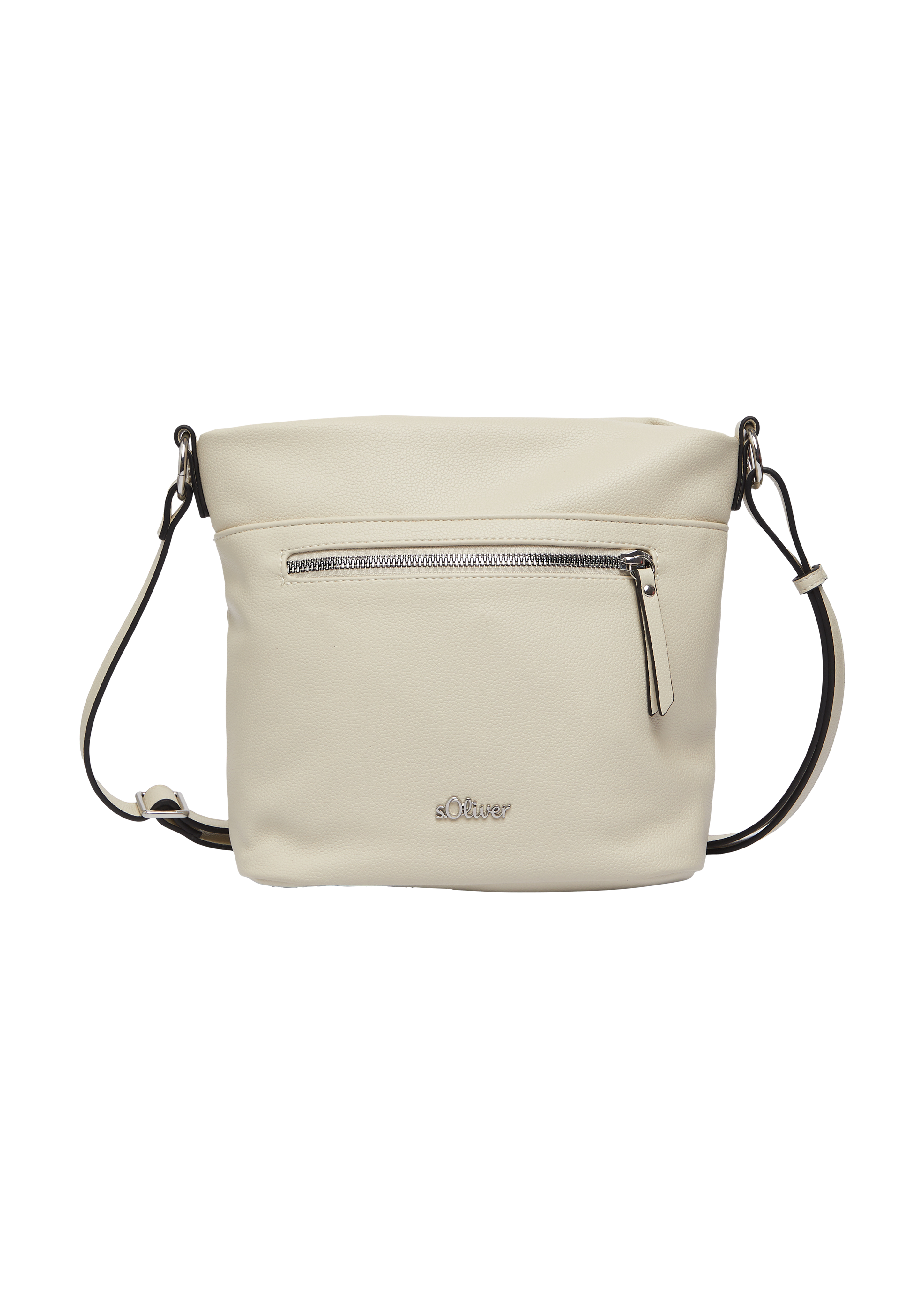 s.Oliver - City-Bag mit längenverstellbarem Riemen und Logo-Detail, Damen, Beige