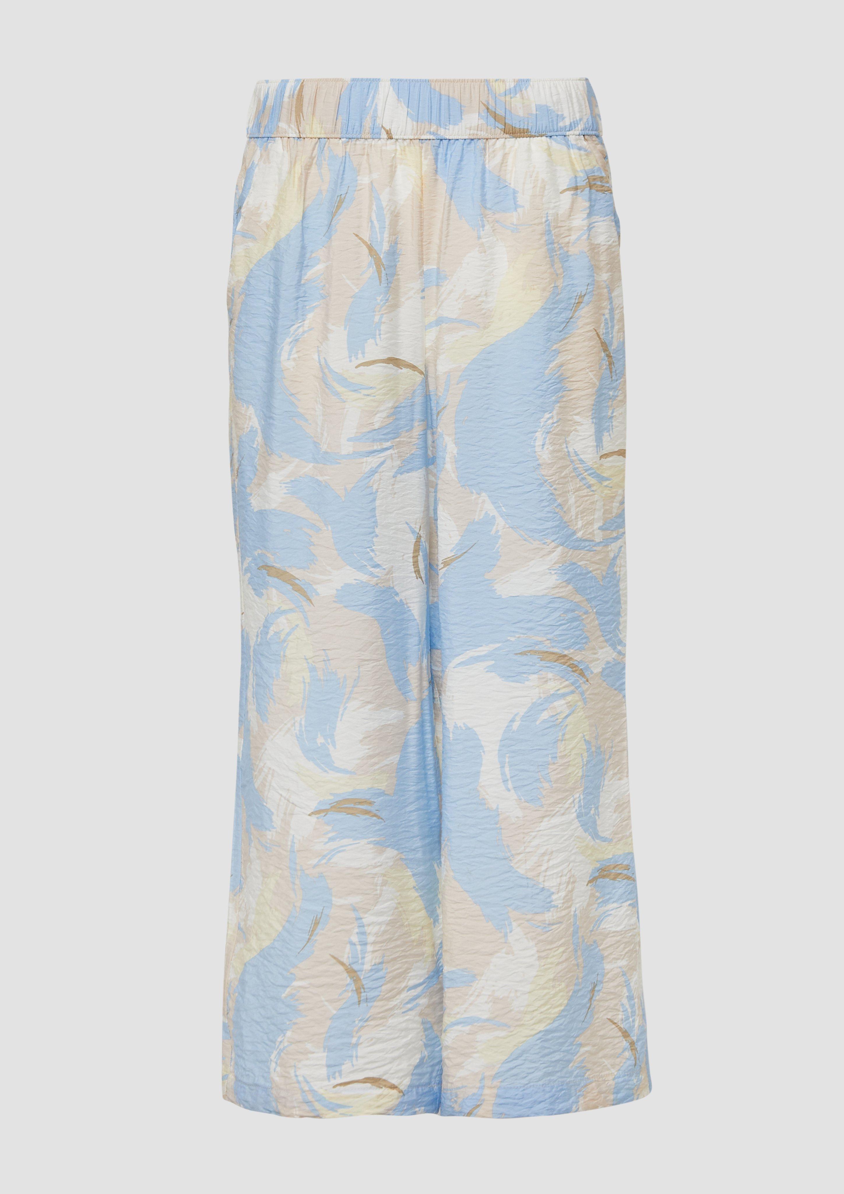 s.Oliver - Strukturierte Culotte aus Viskosemix, Damen, Beige