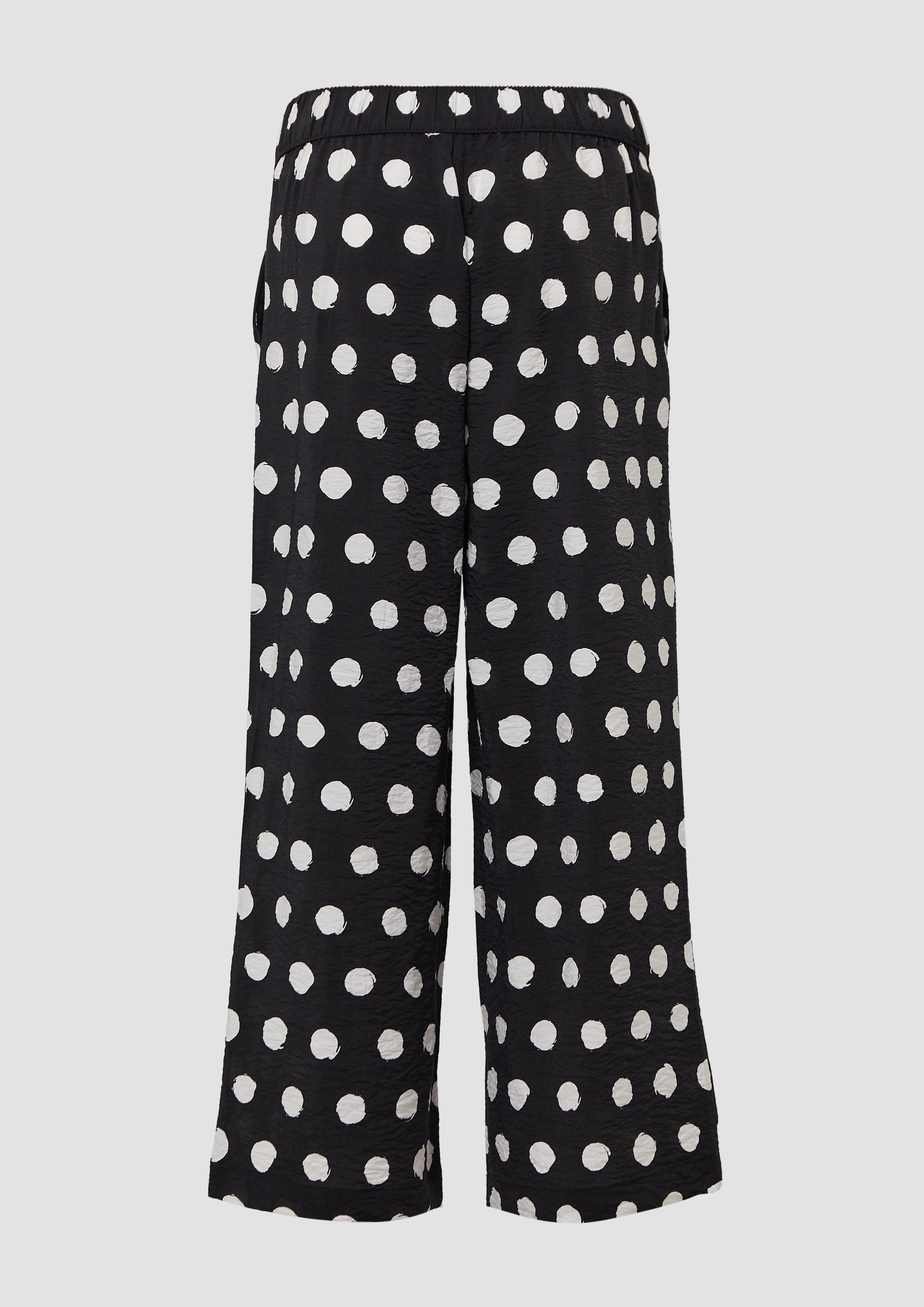 s.Oliver - Strukturierte Culotte aus Viskosemix, Damen, schwarz