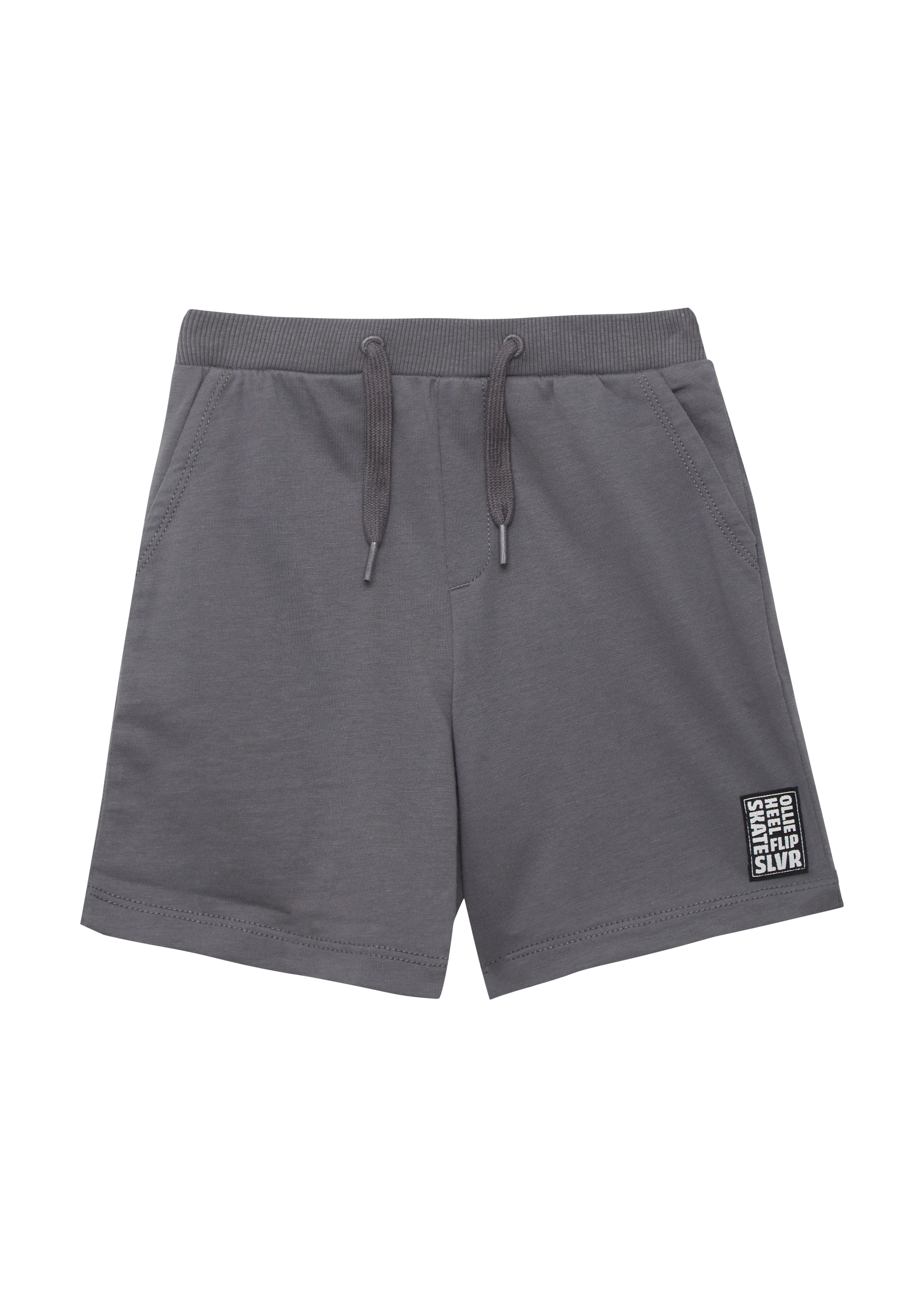 Thumbnail - s.Oliver - Weite Jersey-Bermuda mit verstellbarem Bund, Kinder, grau