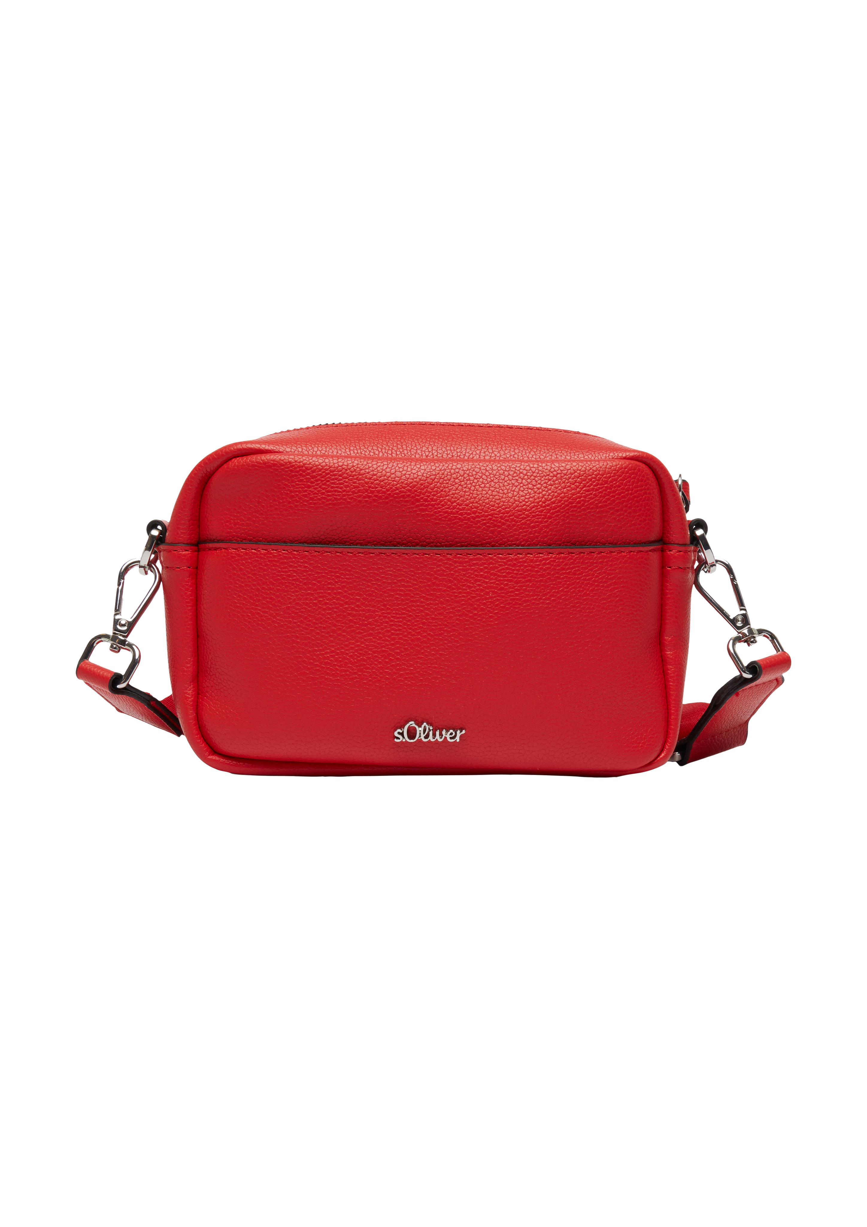s.Oliver - Camera-Bag mit Logo-Schultergurt und Reißverschluss, Damen, rot