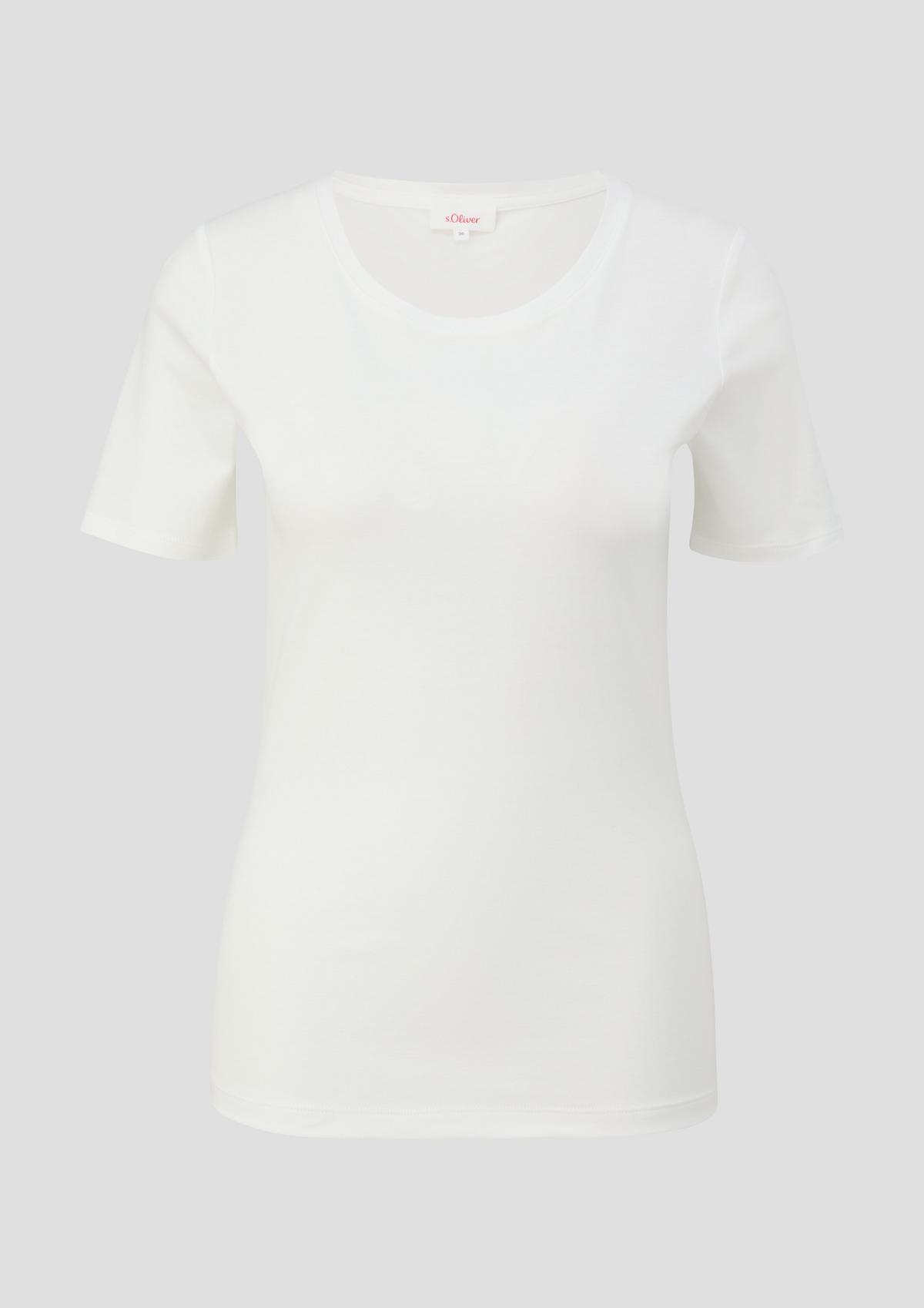 s.Oliver Basic-Shirt aus reiner Baumwolle
