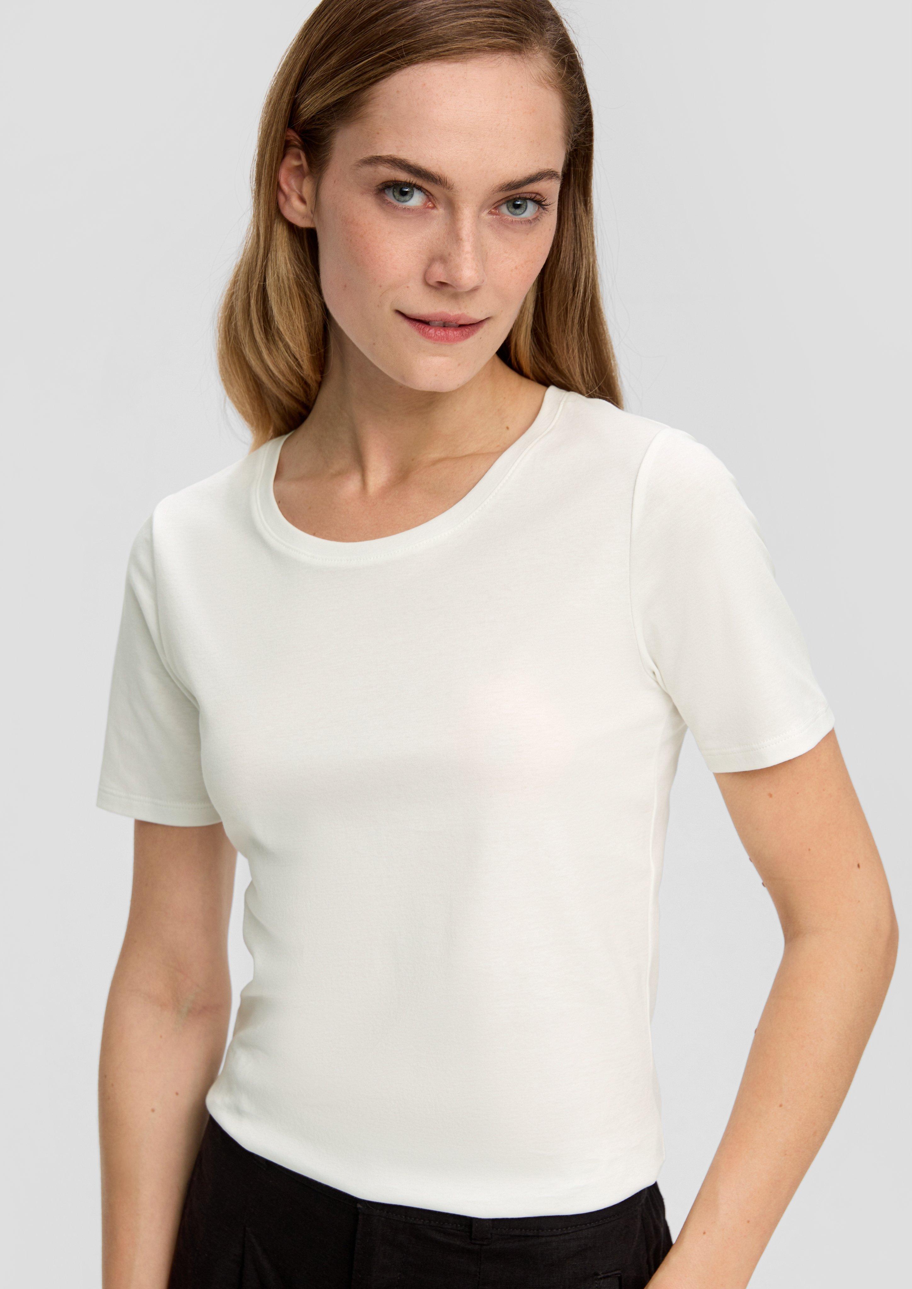 S.Oliver Basic-Shirt aus reiner Baumwolle