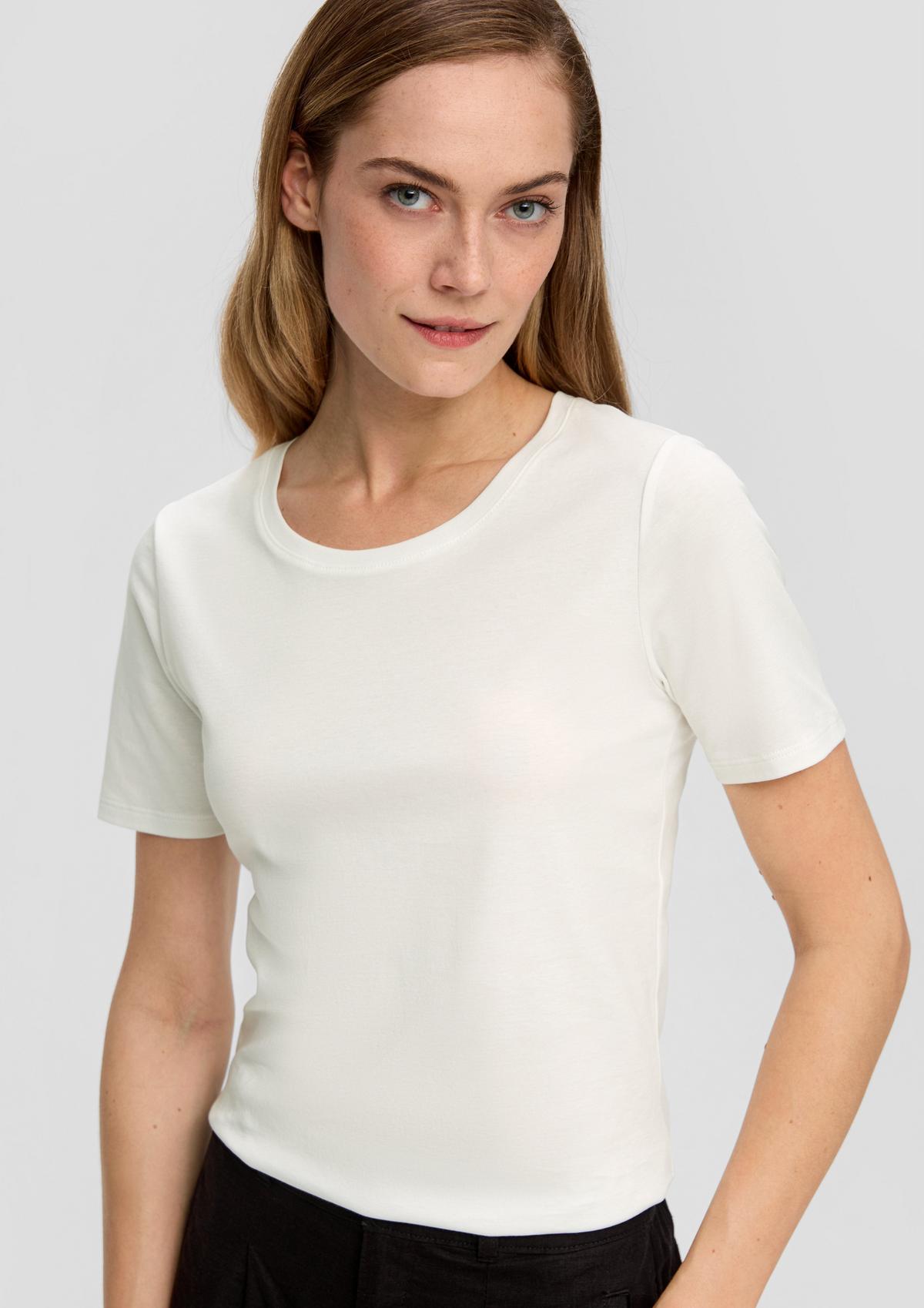 s.Oliver Basic-Shirt aus reiner Baumwolle