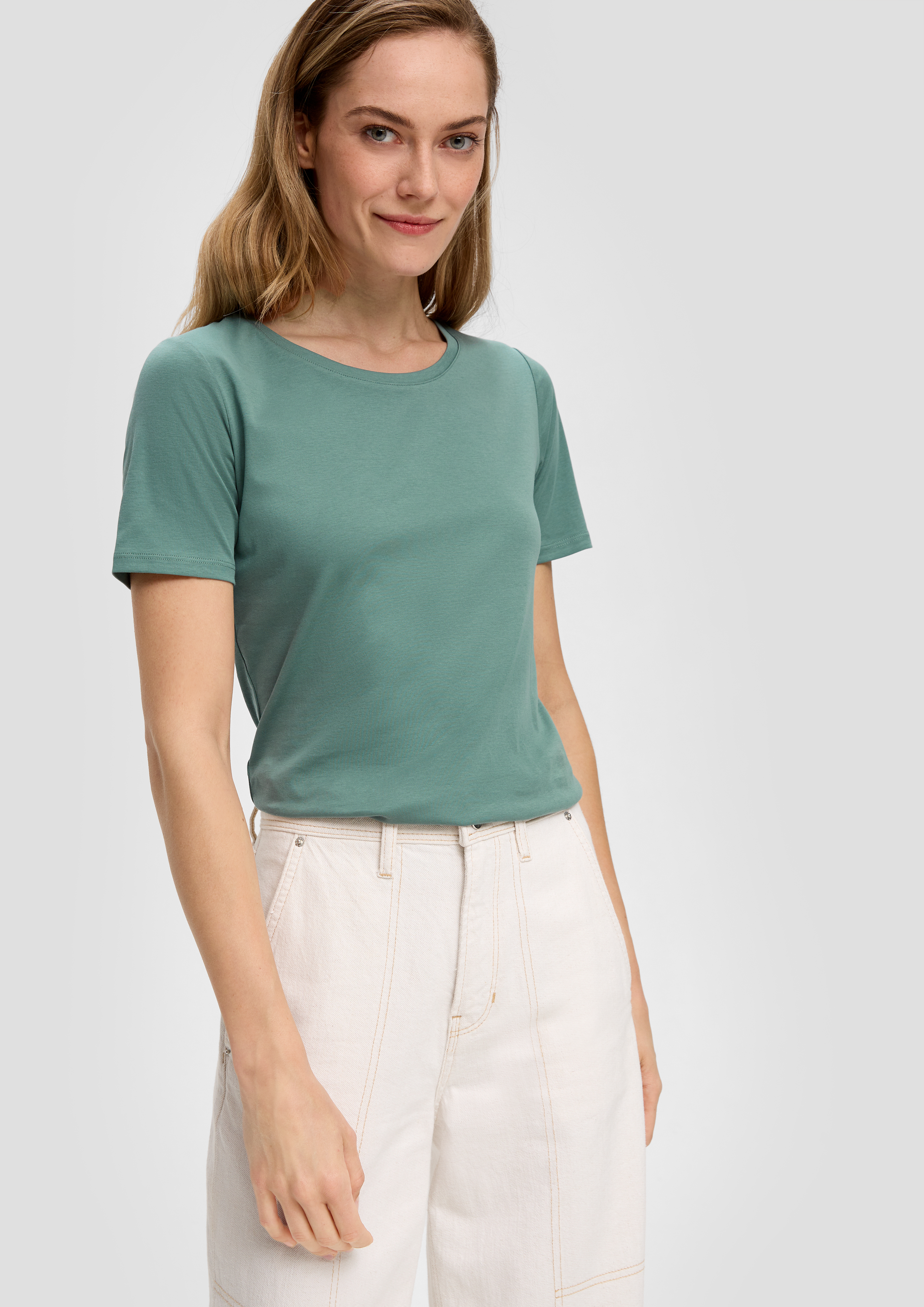 S.Oliver Basic-Shirt aus reiner Baumwolle