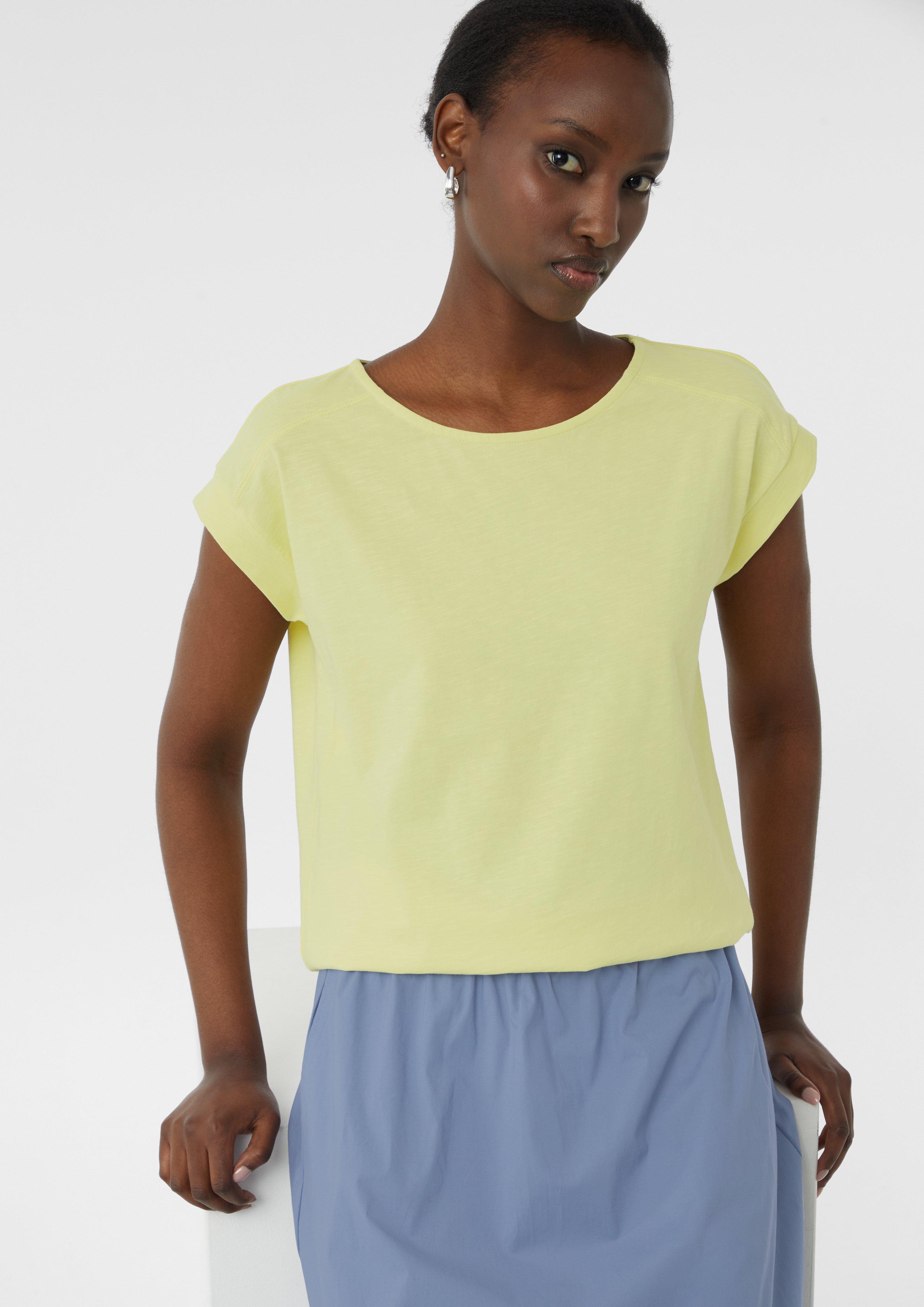 Jersey T-shirt with a slub texture - Green | SCAYLE