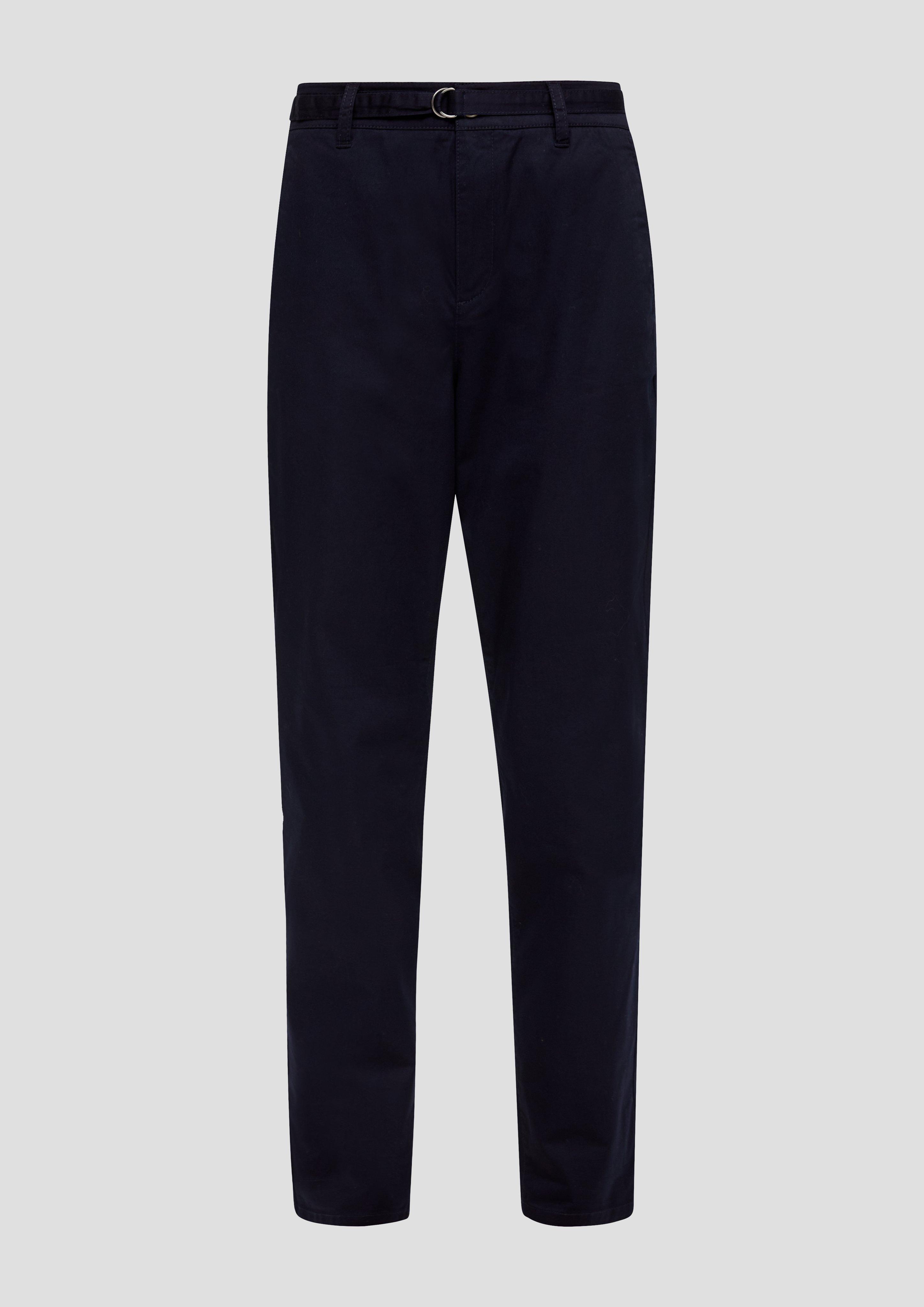 s.Oliver - Chino mit Gürtel aus Baumwollstretch, Damen, blau