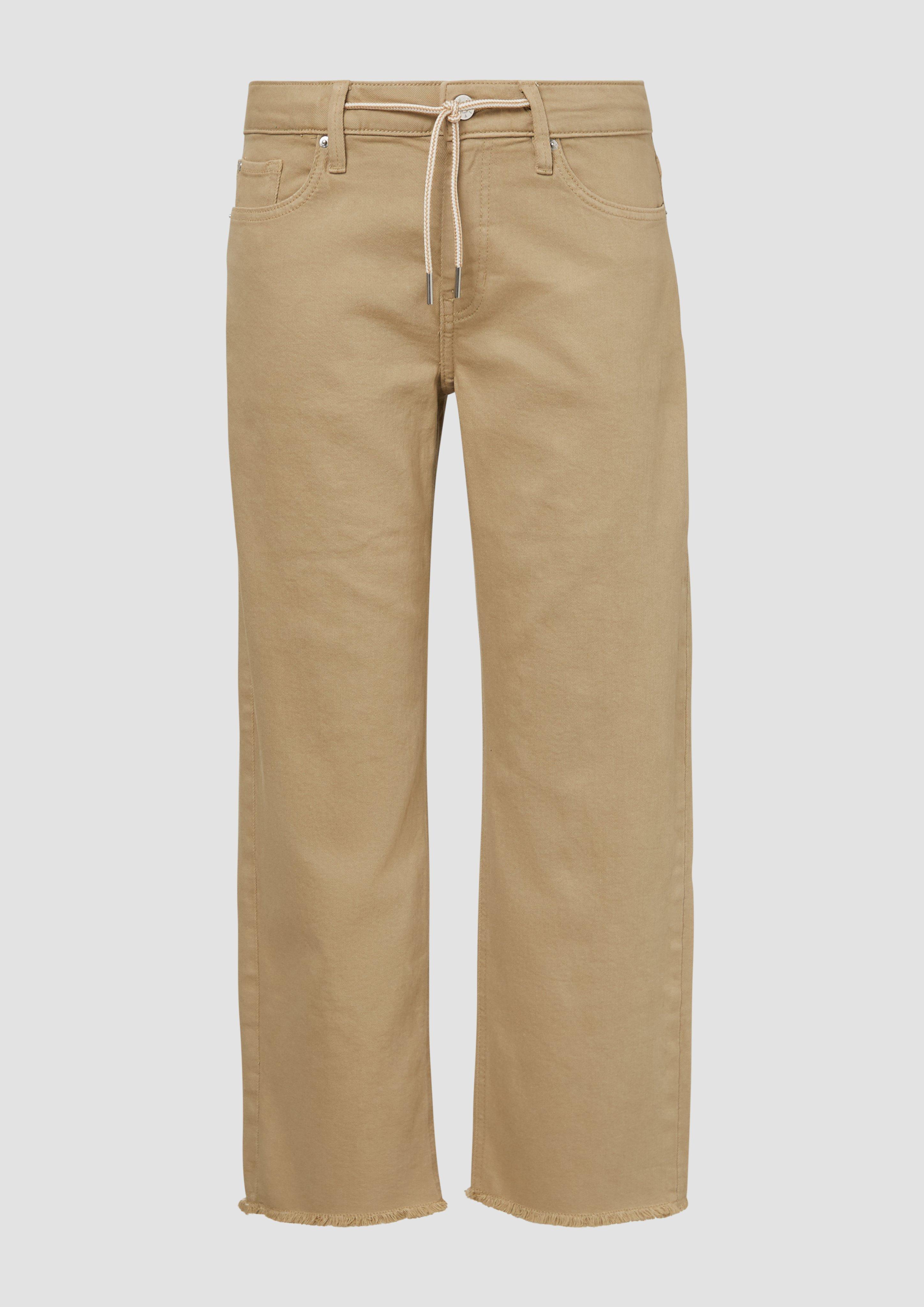s.Oliver - Cropped-Jeans Karolin / Regular Fit / Mid Rise / Straight Leg / offener Saum, Damen, braun