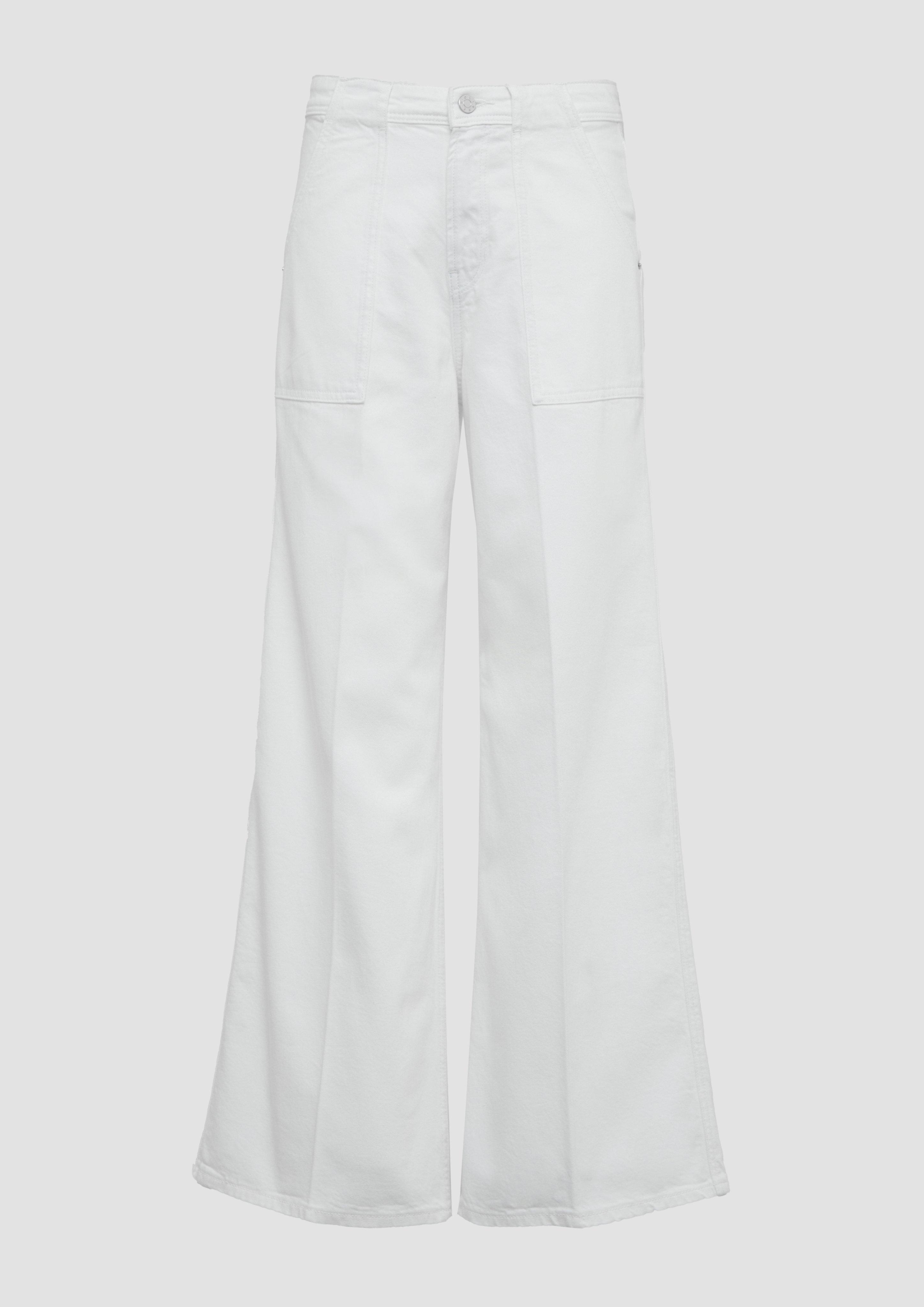 s.Oliver - Jeans Suri / Regular Fit / High Rise / Wide Leg, Damen, weiß