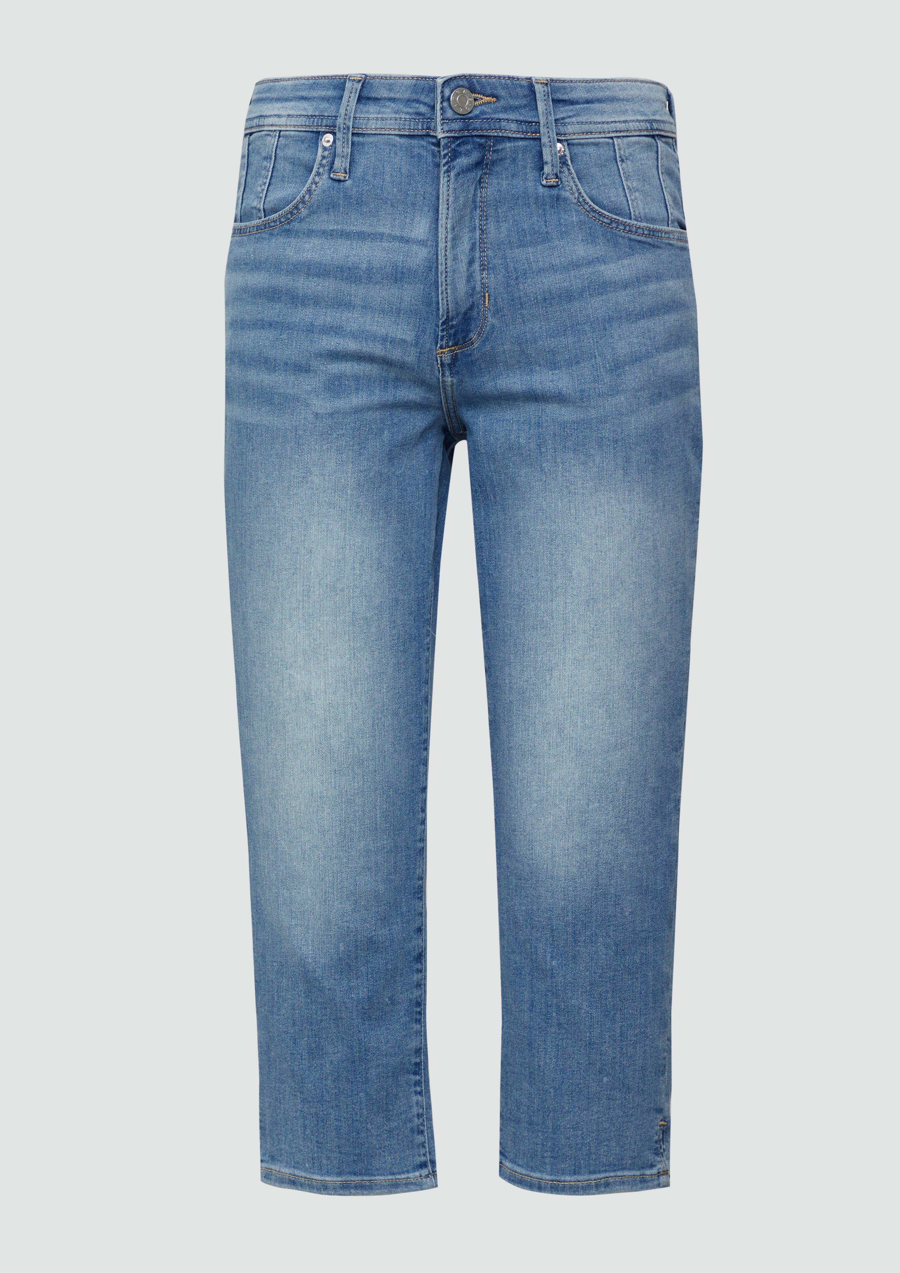 Thumbnail - s.Oliver - Capri-Jeans Betsy / Slim Fit / Mid Rise / Slim Leg / Schlitz, Damen, blau