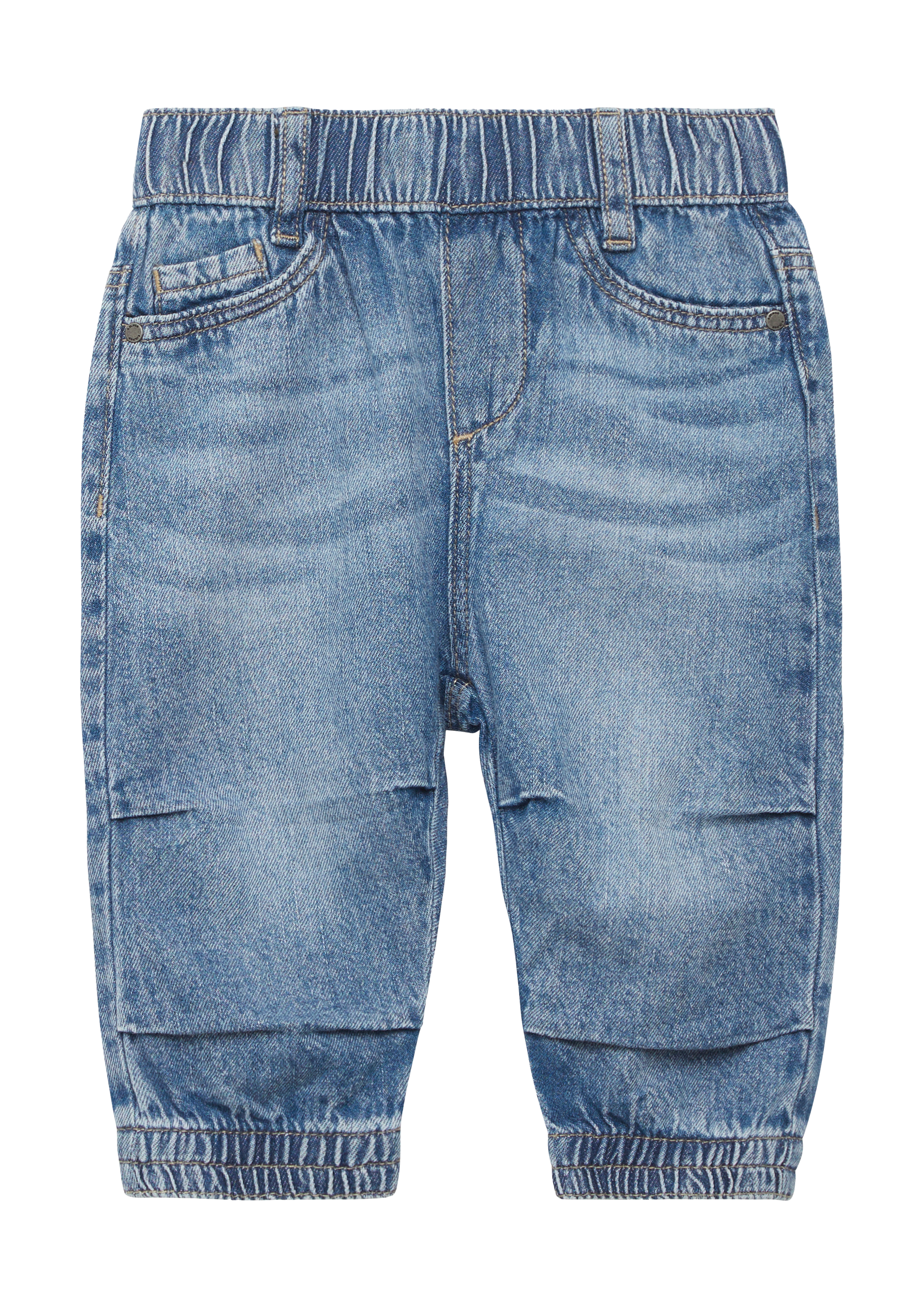 s.Oliver - Relaxed-Fit-Jeans mit Faltendetails, Babys, blau