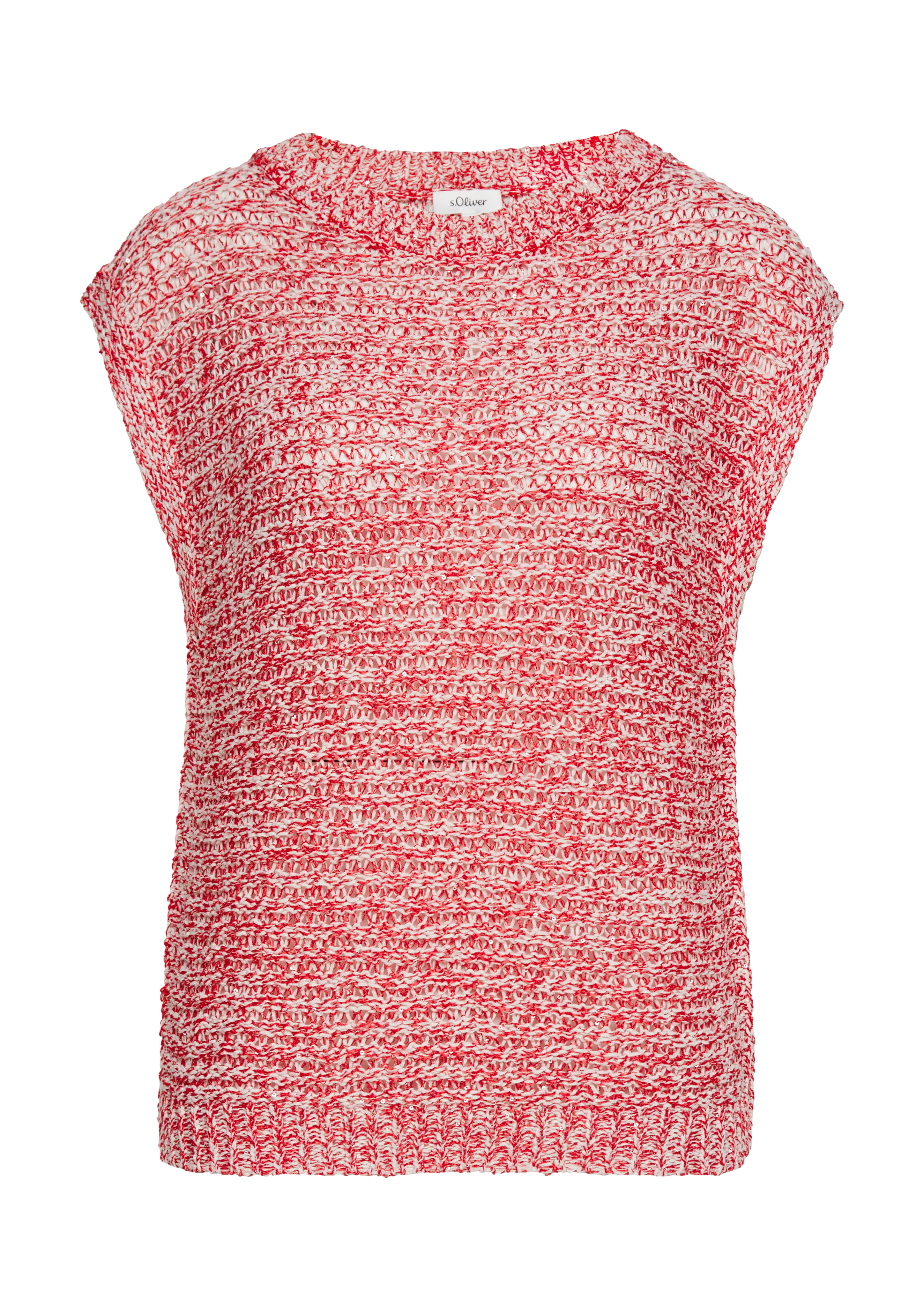 Relaxed fit spencer van ajourbreisel
